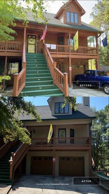 Siding Replacement and Exterior Renovation for Wilmington Log-Style Home by Ideal Siding Wilmington, NC