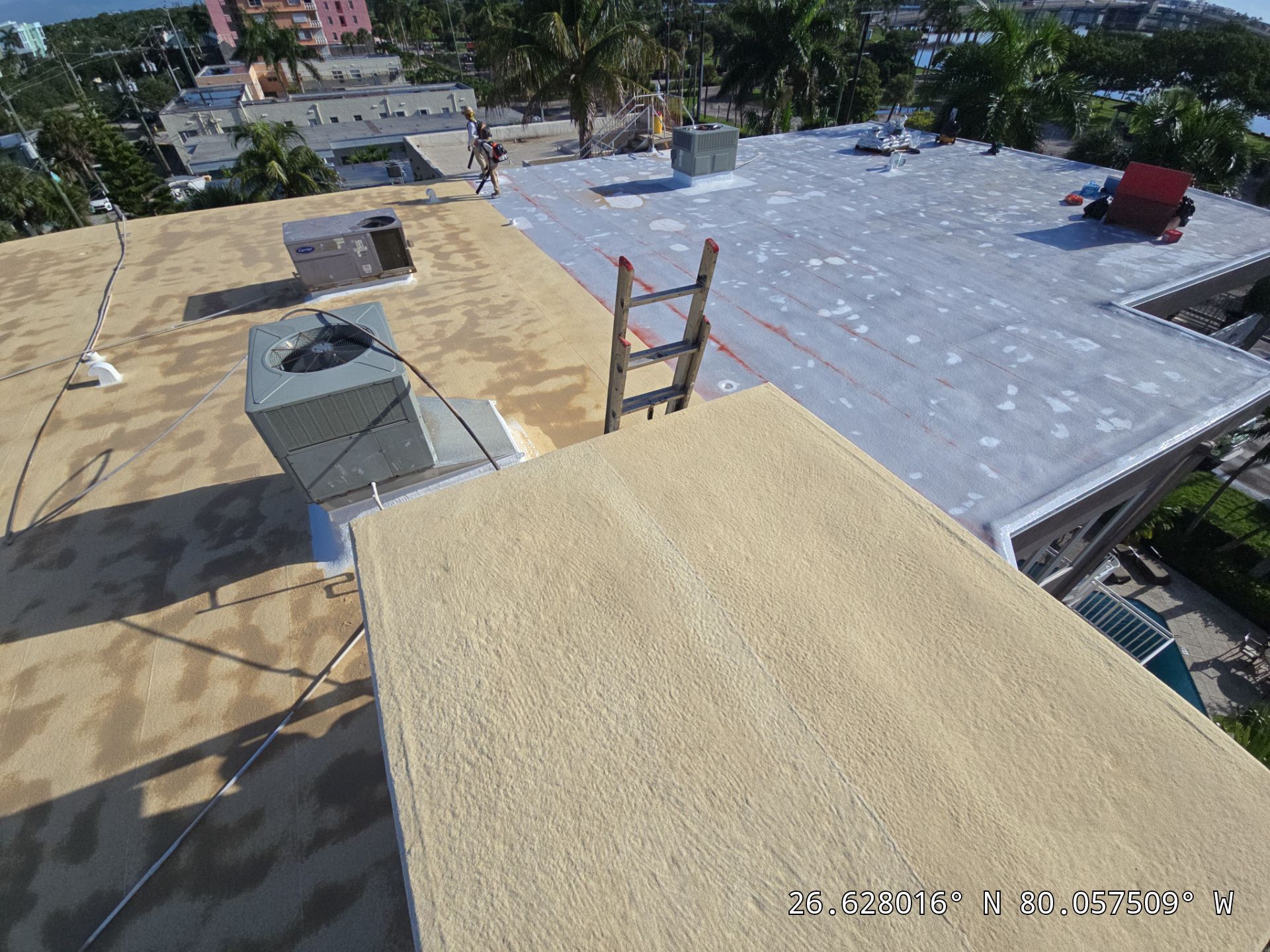 Commercial Roof Restoration for Lake Worth Beach Flat Roof Project by Roof King LLC