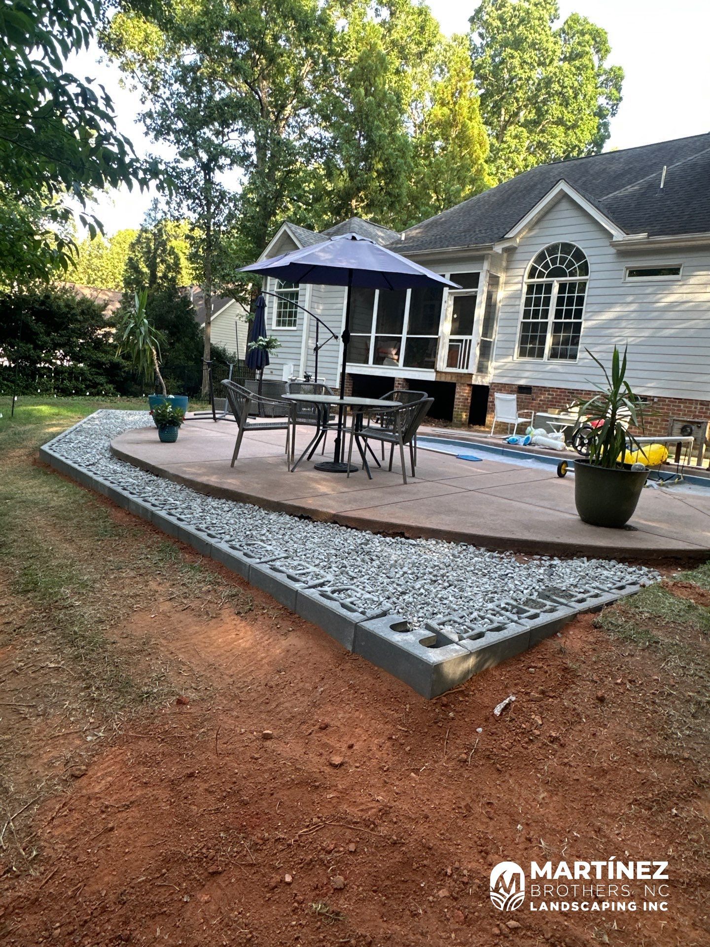 Patio extension in Youngsville by Martinez Brother’s Nc Landscaping Inc
