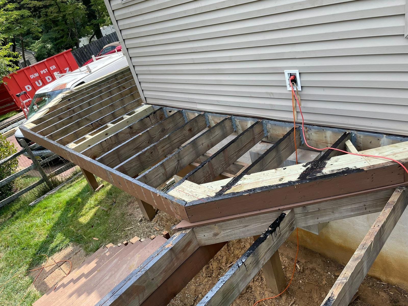 Deck Resurface using Deckorators Vista decking - color Dunnewood by deck guardian
