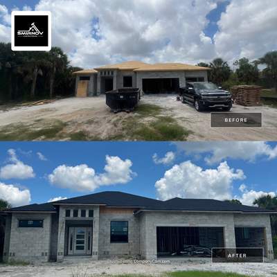 New Home Construction in Rotonda West with Masonry and Custom Framing by Smirnov Construction Inc