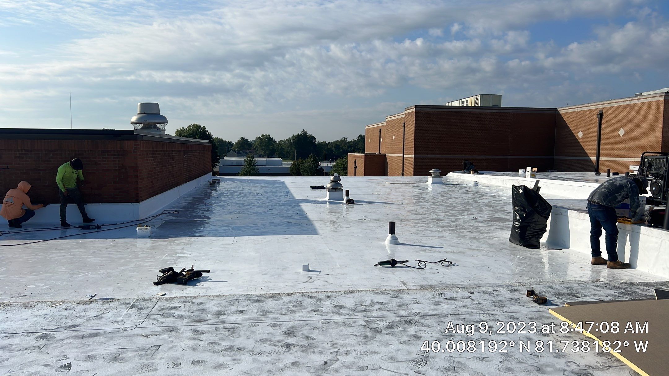 John Glenn High school Roof Install by Gold Star Roofing LLC 