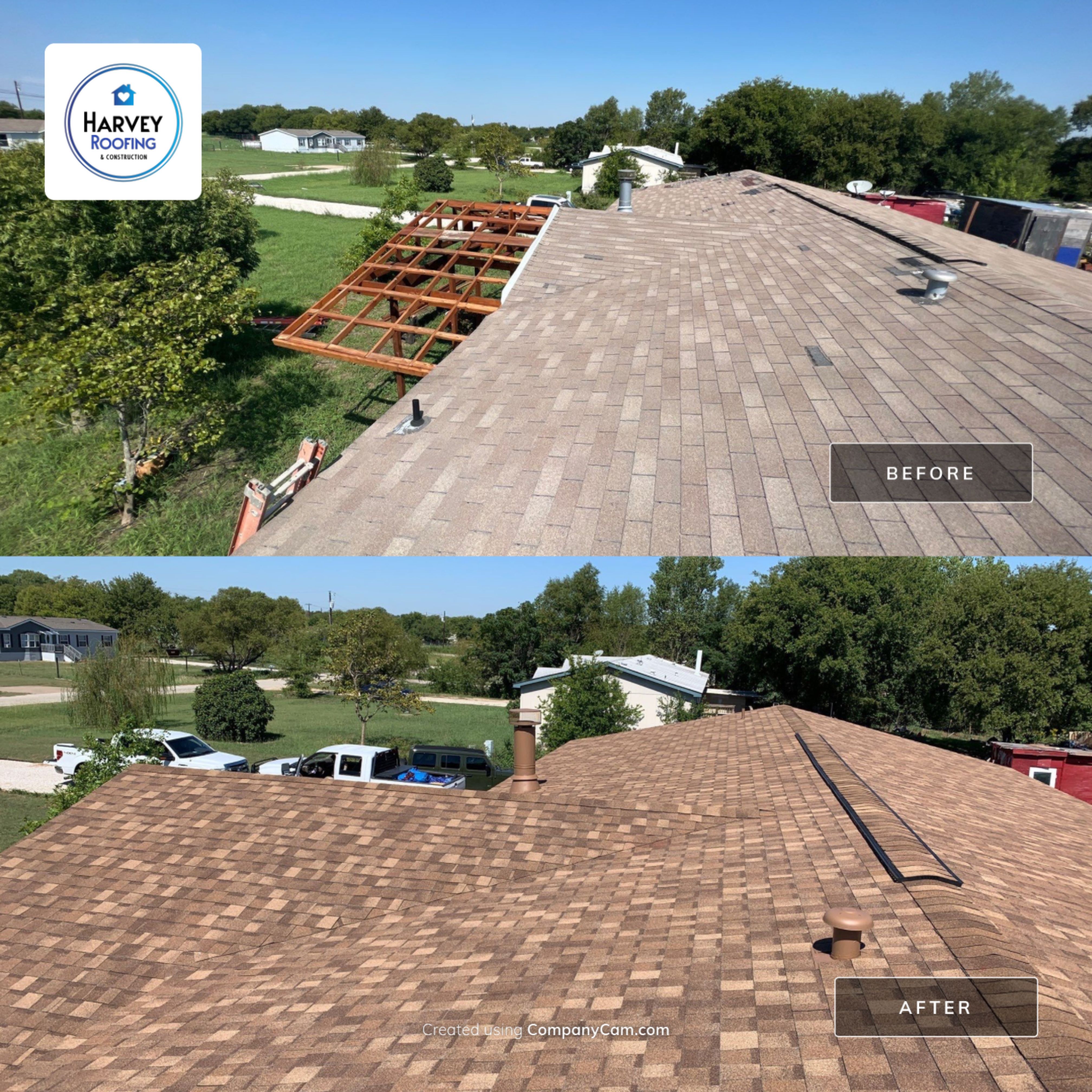 Residential Roofing Installation using ATLAS Pinnacle Pristine Shingles by Harvey Roofing & Construction