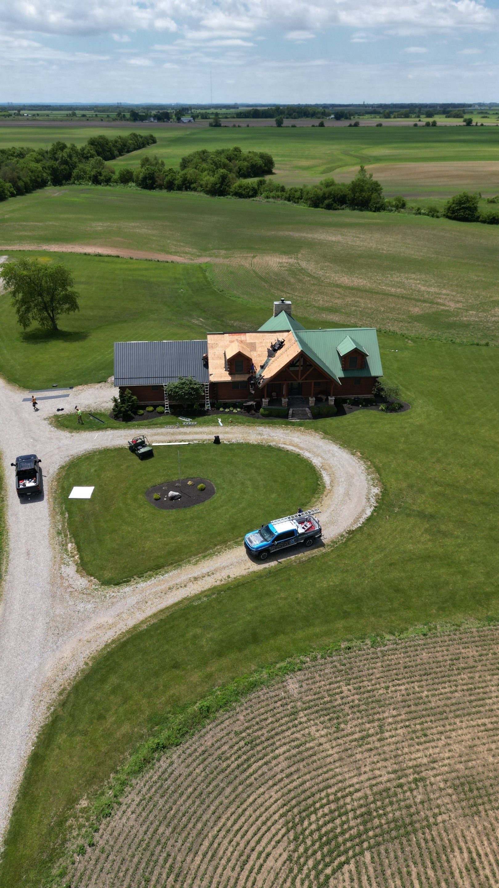 Residential Roofing Installation using Performance Panel Metal - Frost Black by RoofX 