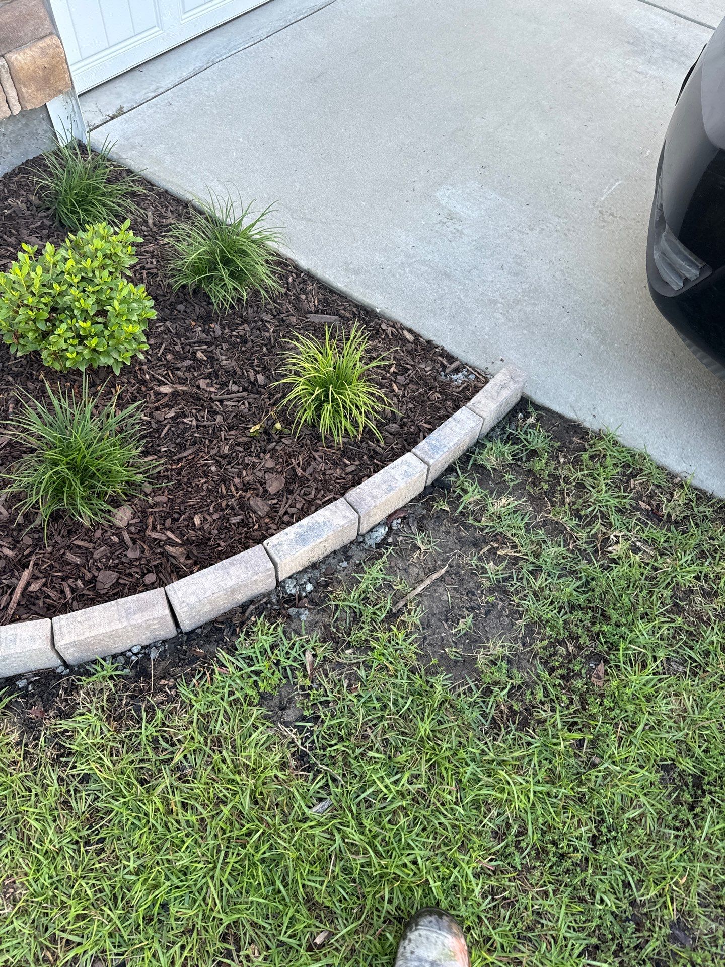 Custom Paver Landscape Edging and Garden Bed Mulching in Bluffton by Lowcountry Scapes, LLC