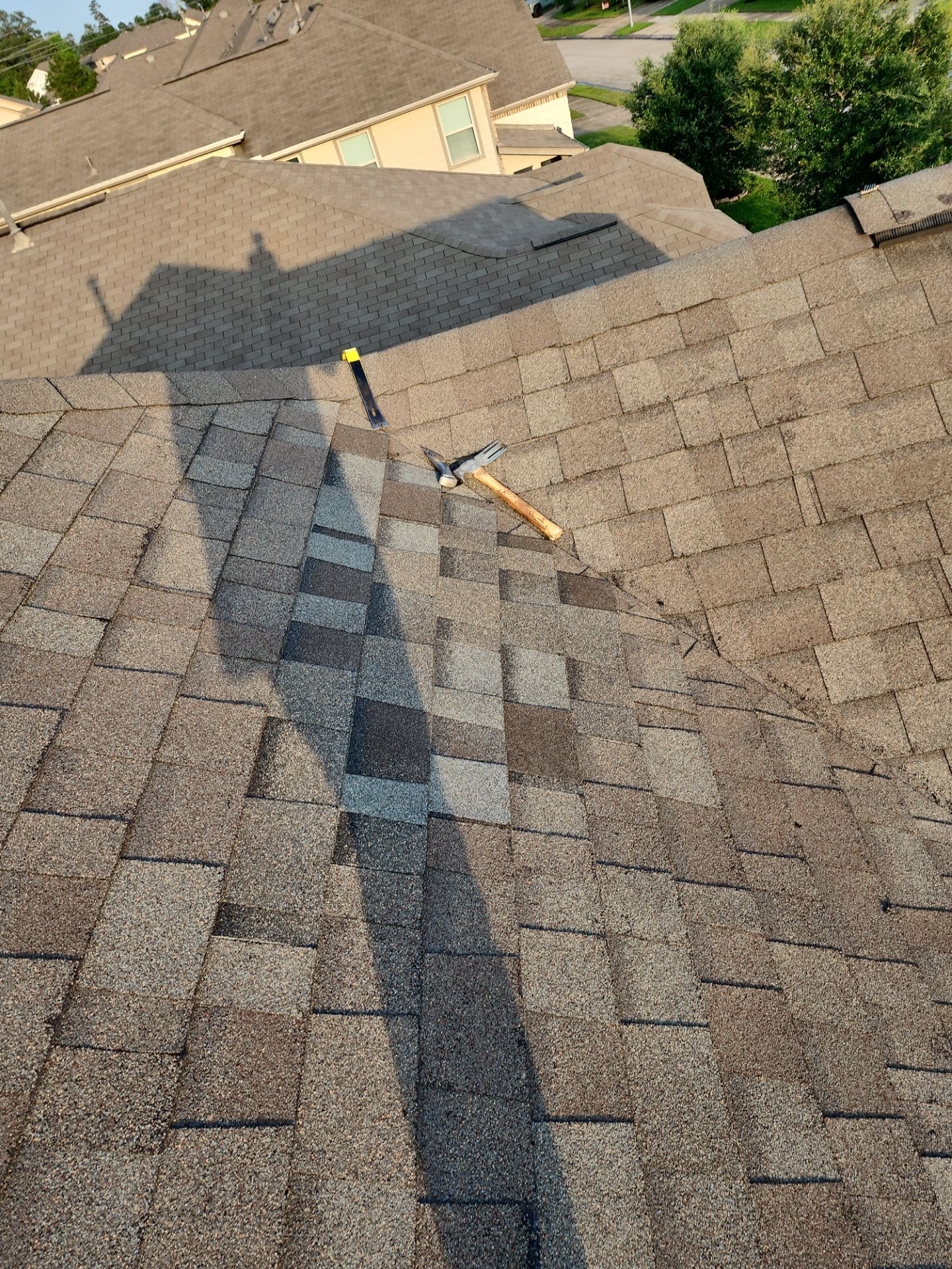 Hail Damage using Owen's Corning Duration (Lifetime) Shingles by Roof Repair Company