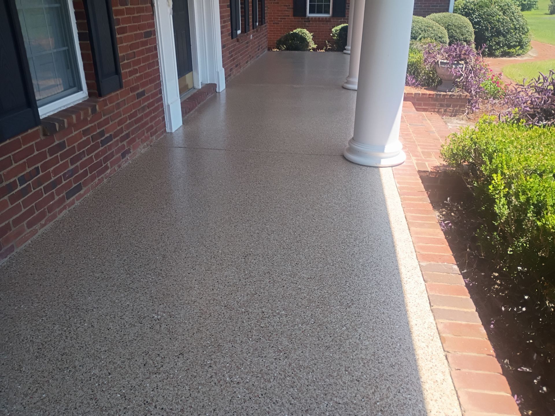 Front Porch in Pecan by Cross Creek Concrete Coatings