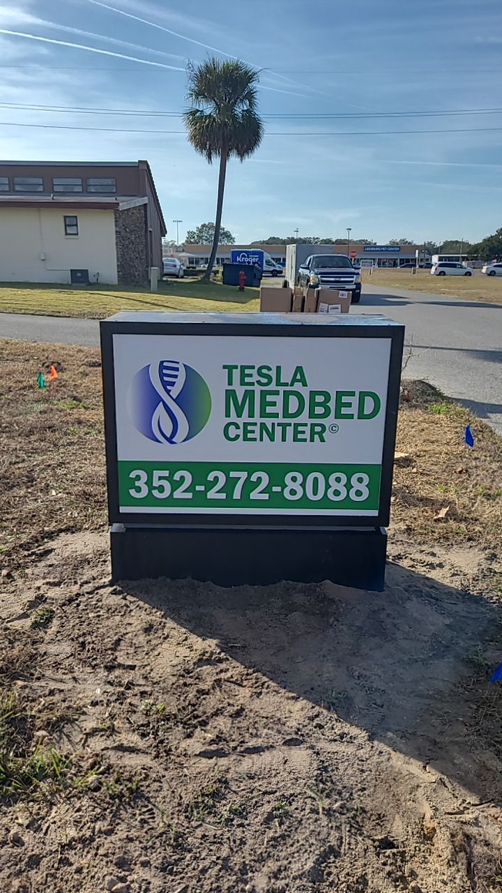 Monument Sign for Tesla Medbed Center by SignCrafters
