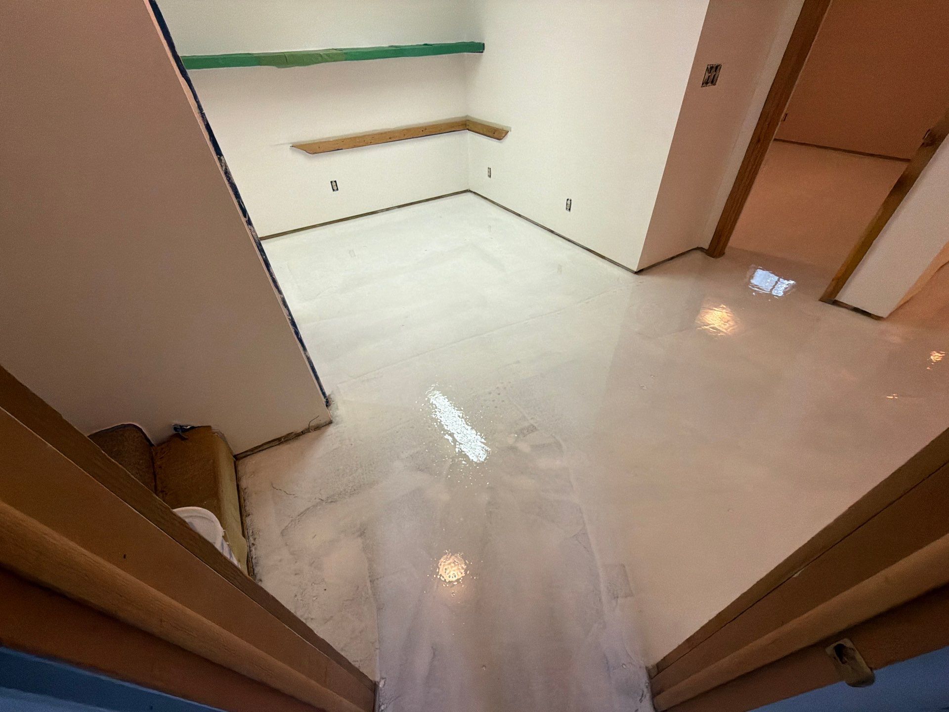 Basement Epoxy Flake Floor Installation and Surface Repair in Montague by Gordon Painting