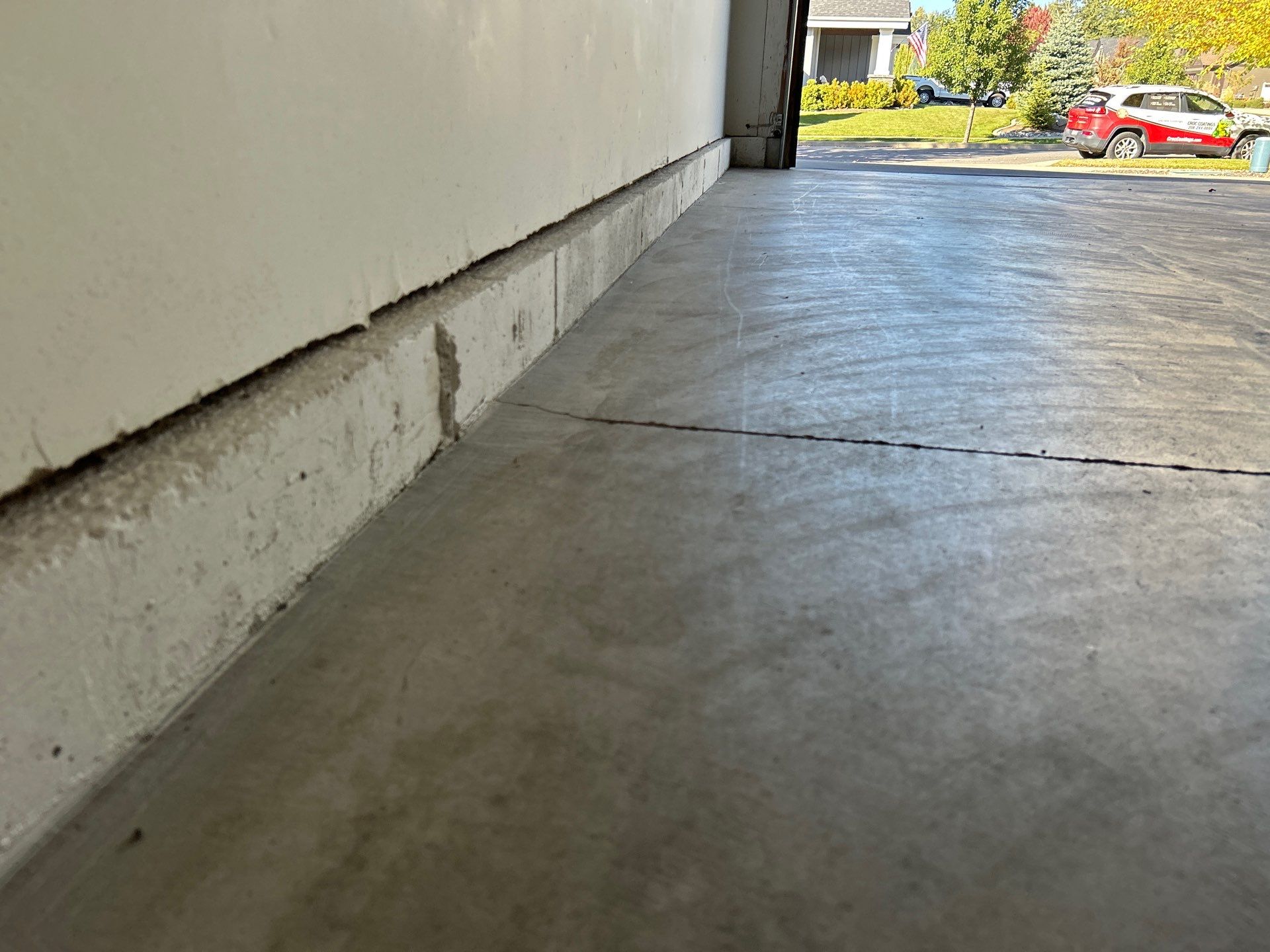 Polyaspartic Garage Floor Coating with Vinyl Flakes in Hayden by Croc Coatings, LLC