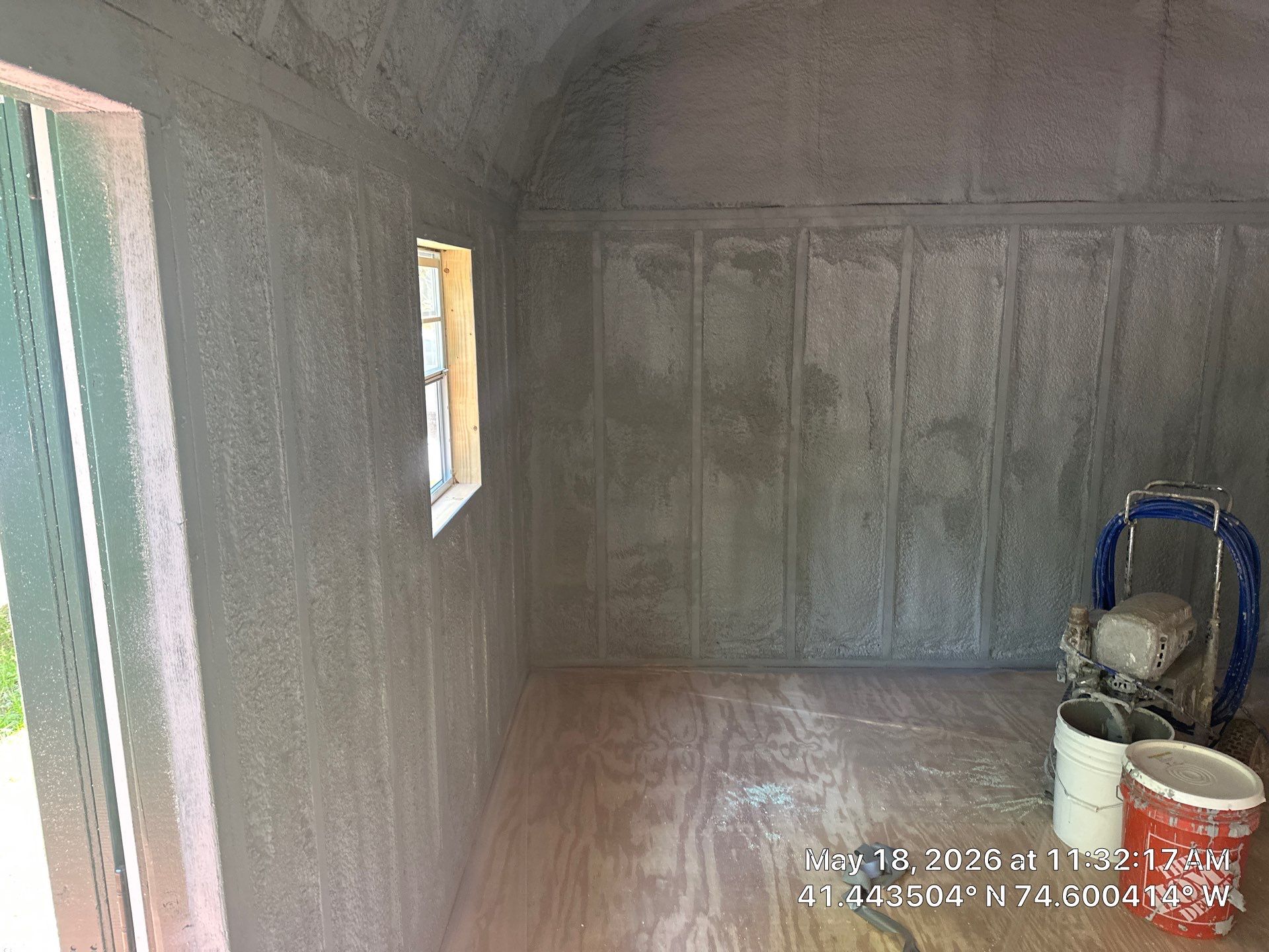 Shed Insulation using Closed Cell Spray Foam by NYS Foam & Energy