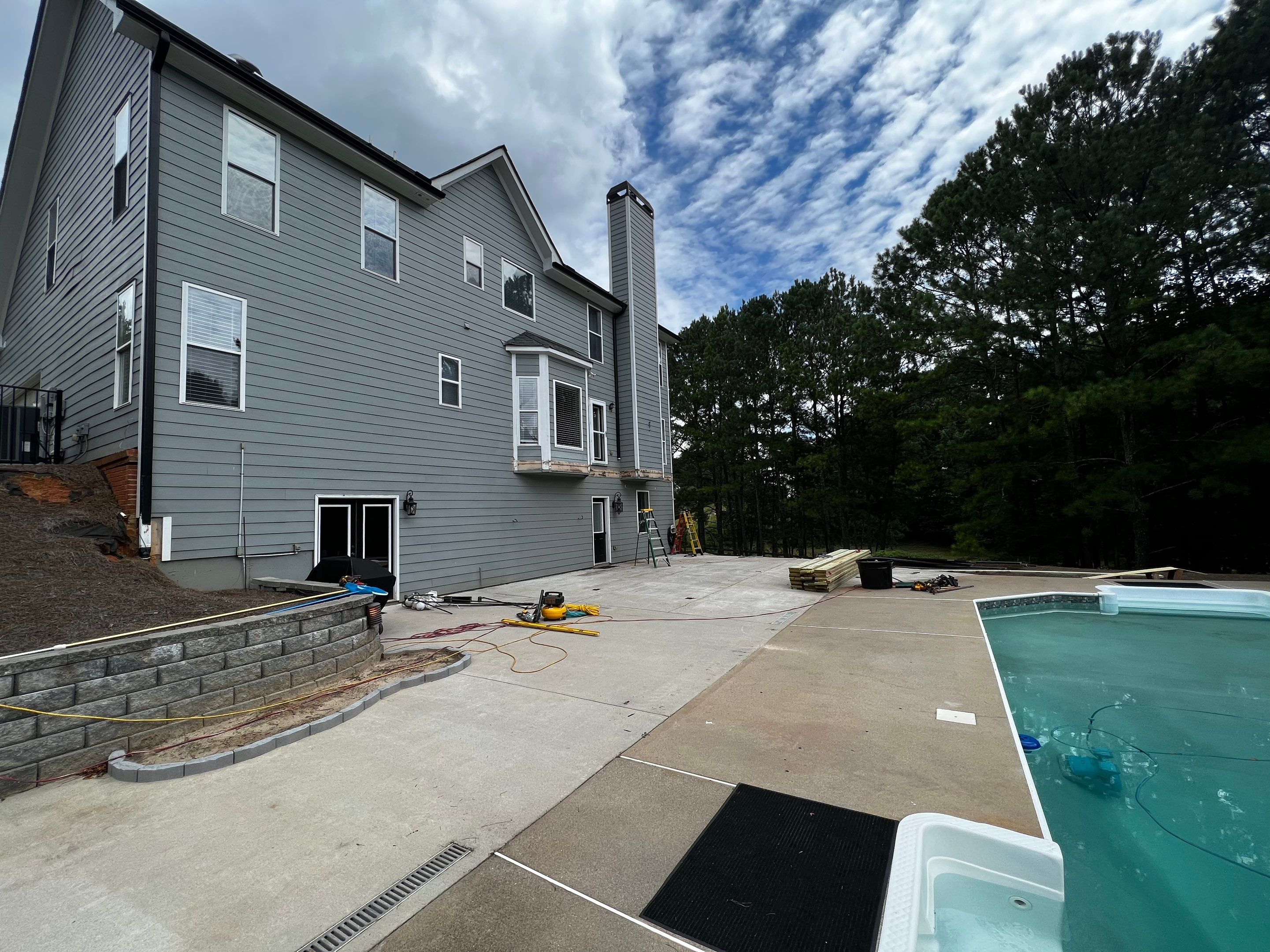 Elevated Pressure-Treated Wood Deck Replacement in Cartersville Georgia by Swift Home Renovations