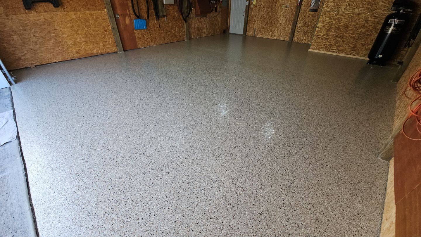 Garage Transformation using Driftwood by Croc Coatings, LLC