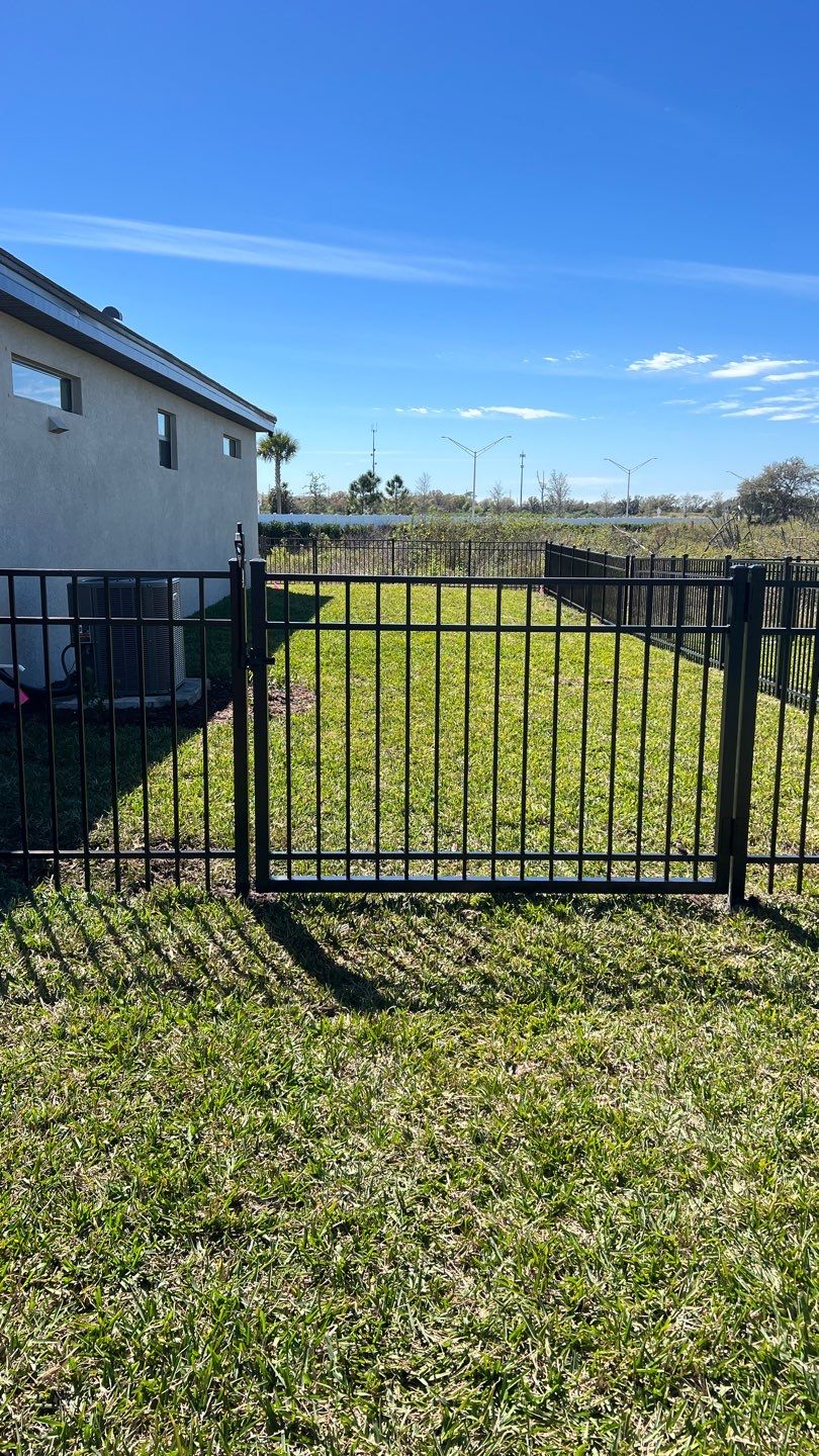 Aluminum Fence Installation using Black 3 Rail Aluminum Fence by Asap fence and gates, LLC