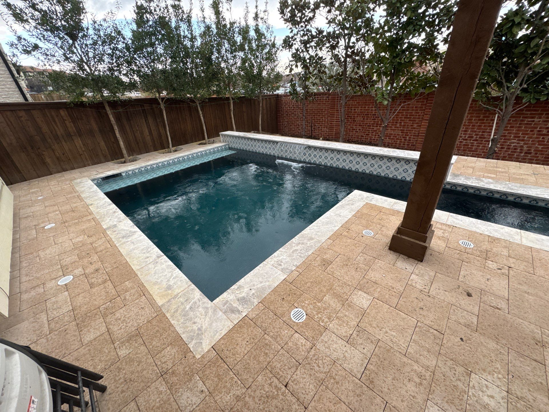 Pool with Paver Patio by Pinnacle Pools and Spas - DFW
