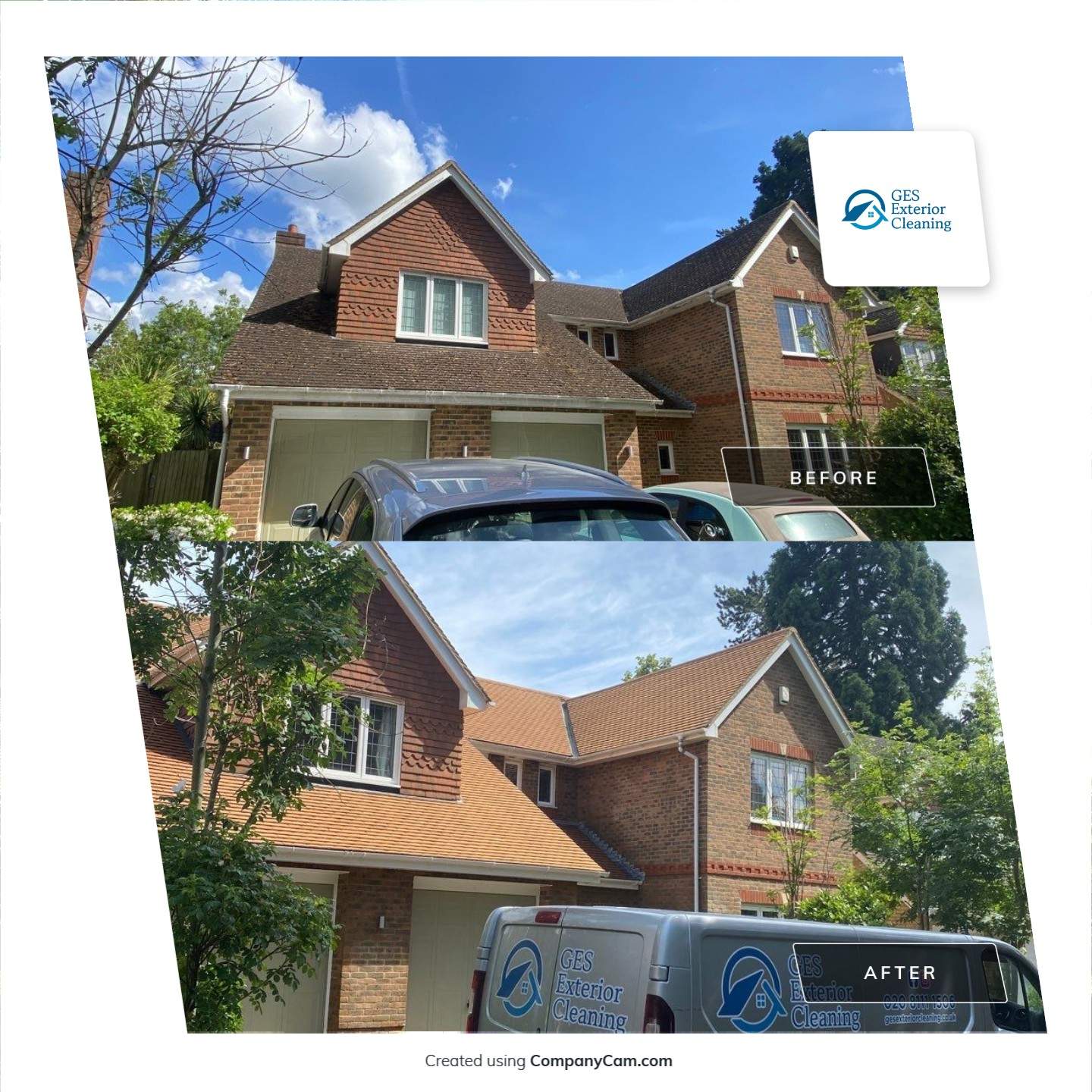 Roof Clean - Biocide Treatment using Honda 15lpm Low Pressure Washing Machine by Ges Exterior Cleaning ltd