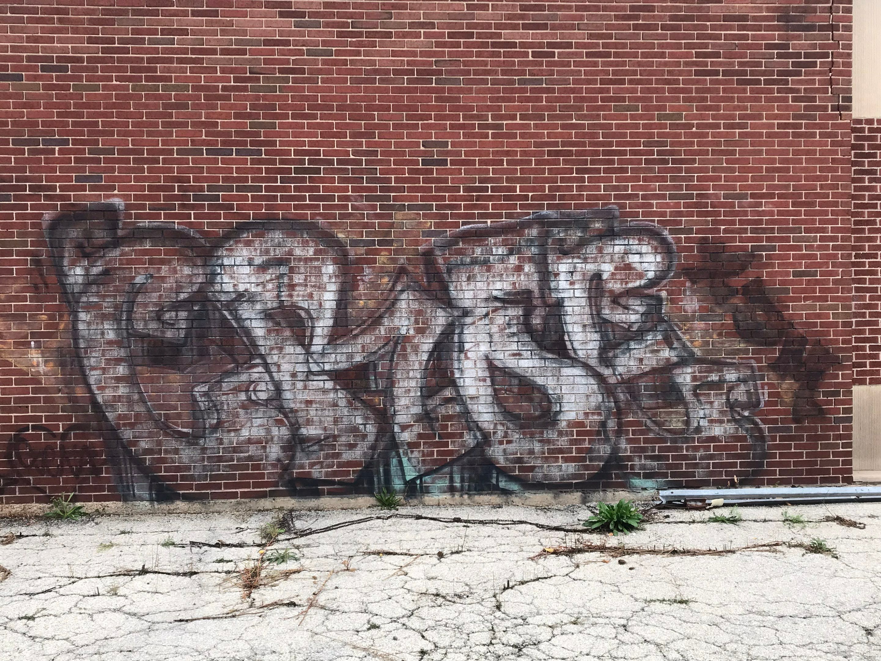 Graffiti removal  using Graffiti remover by Northern Power Washing LLC.