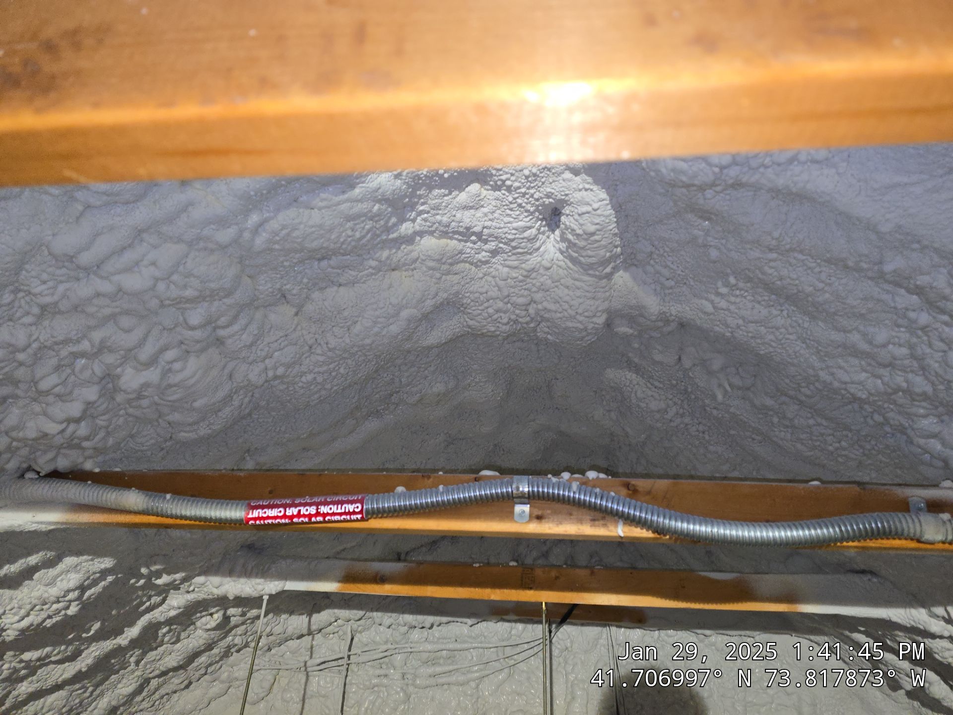 Attic Insulation using open cell spray foam by NYS Foam & Energy