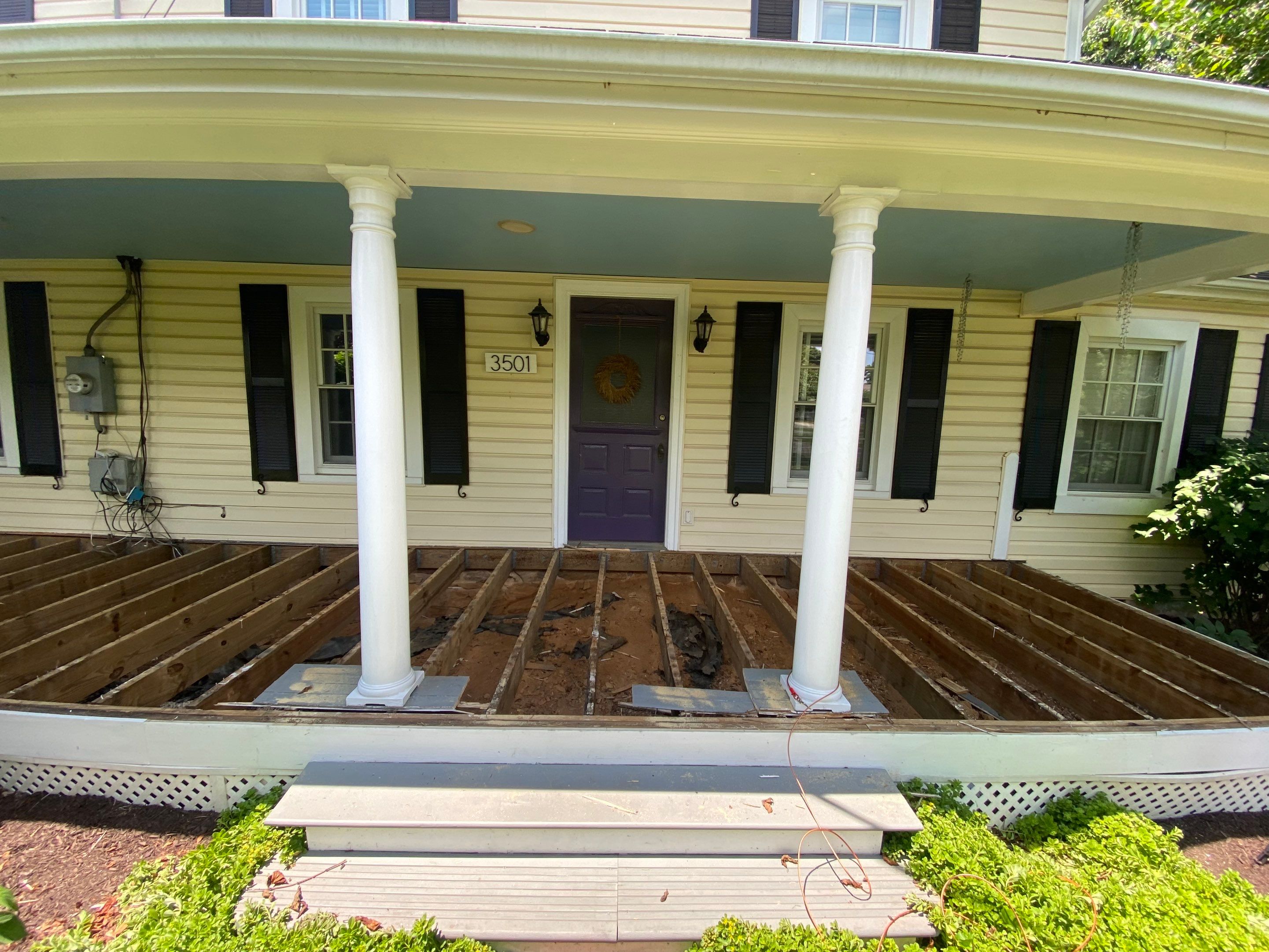 Front Porch Transformation using Timbertech Decking by The Smet Companies, LLC