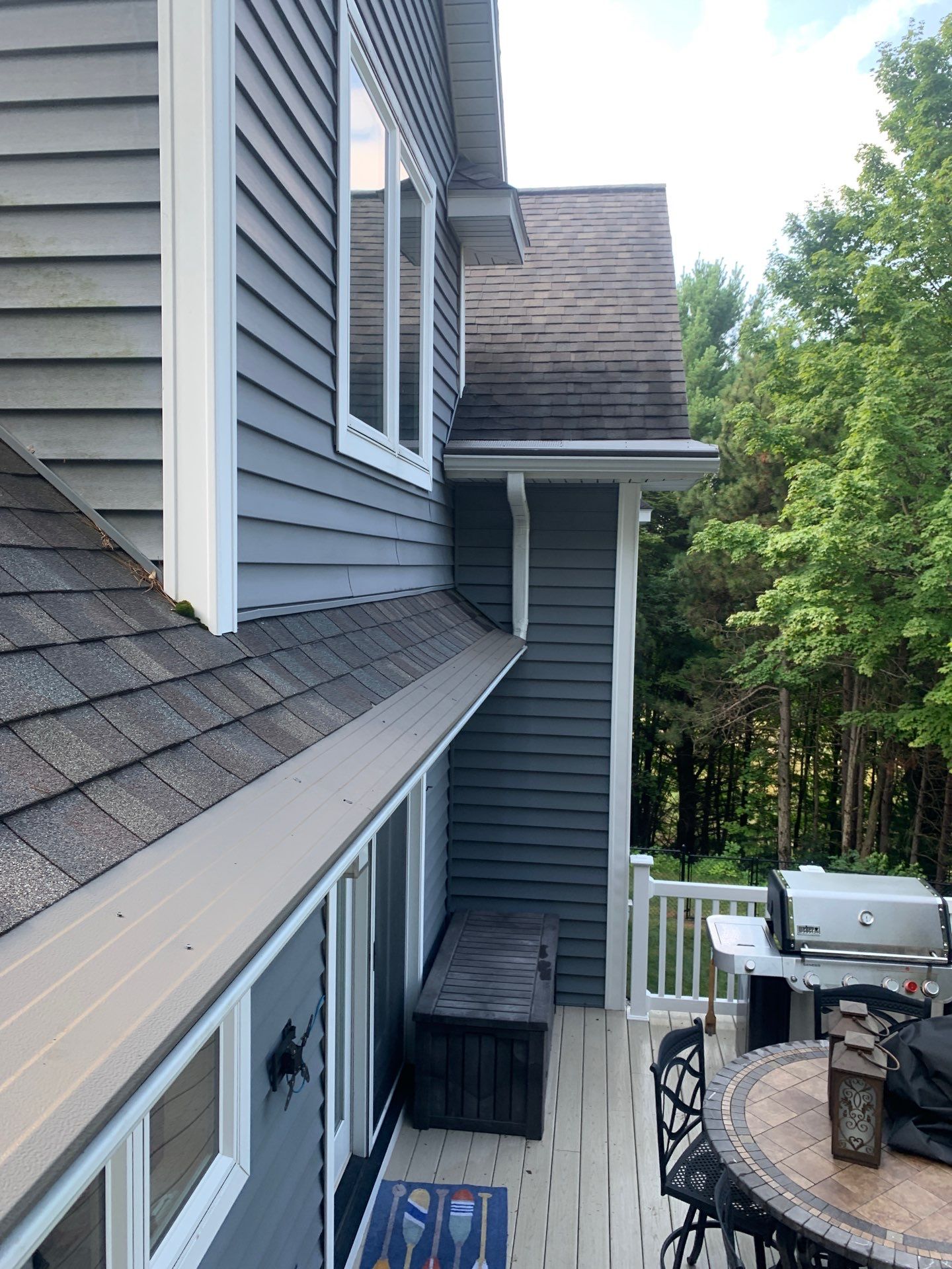 Gutter Helmet Protection System Installation for Traverse City Home by Rainbow Seamless Systems