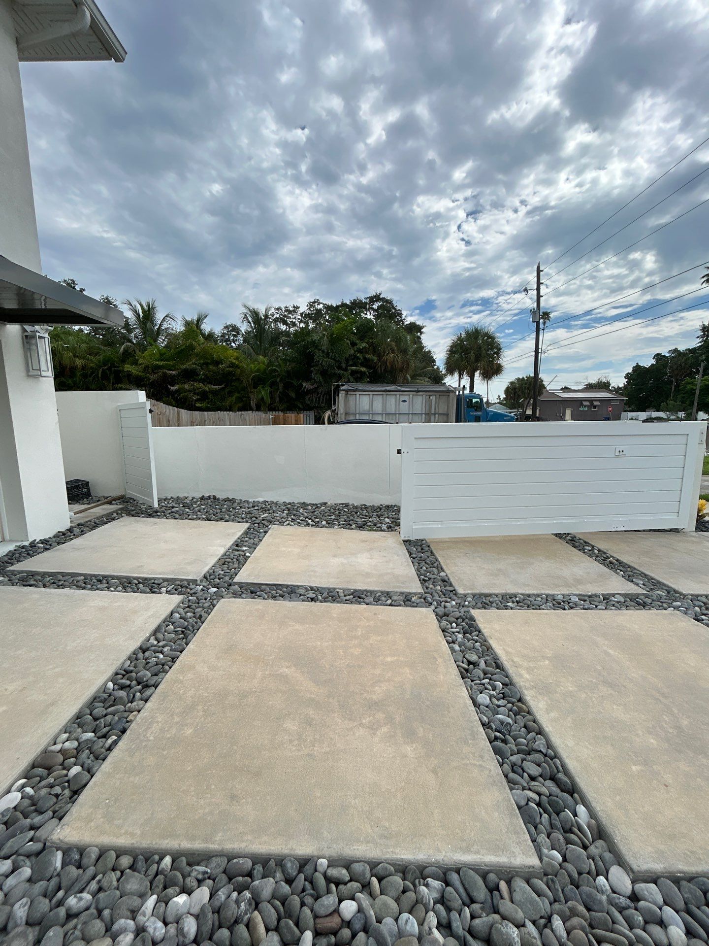Custom Landscape Lighting and Modern Hardscape Installation in St Petersburg by Elegant Accents