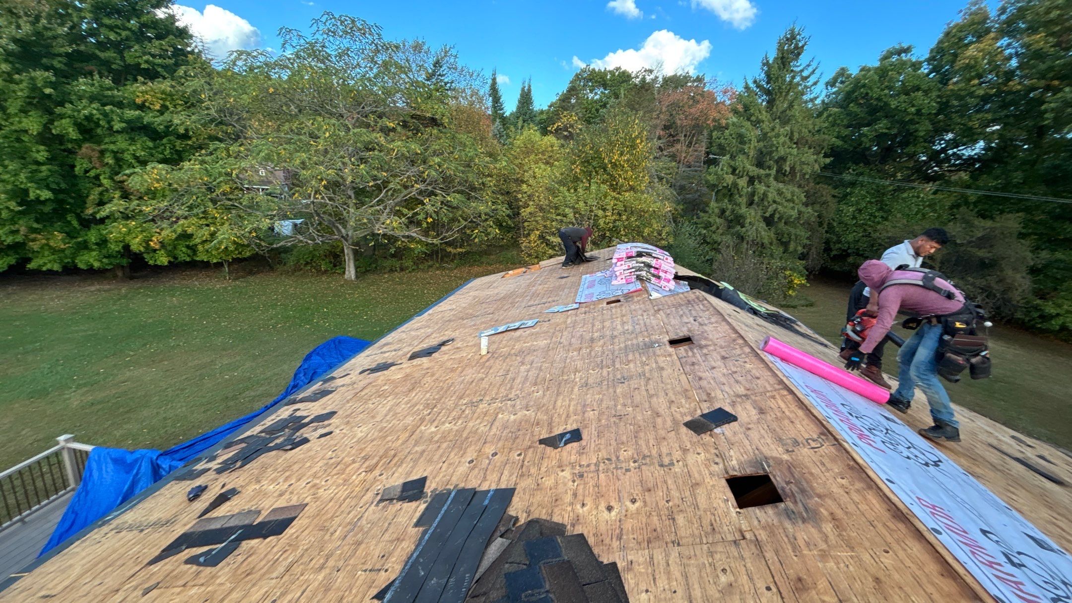 Roof Replacement using Owens Corning Sand Castle and Siding Replacement using Odyssey Plus D4" Wood Grain by 180 Contractors