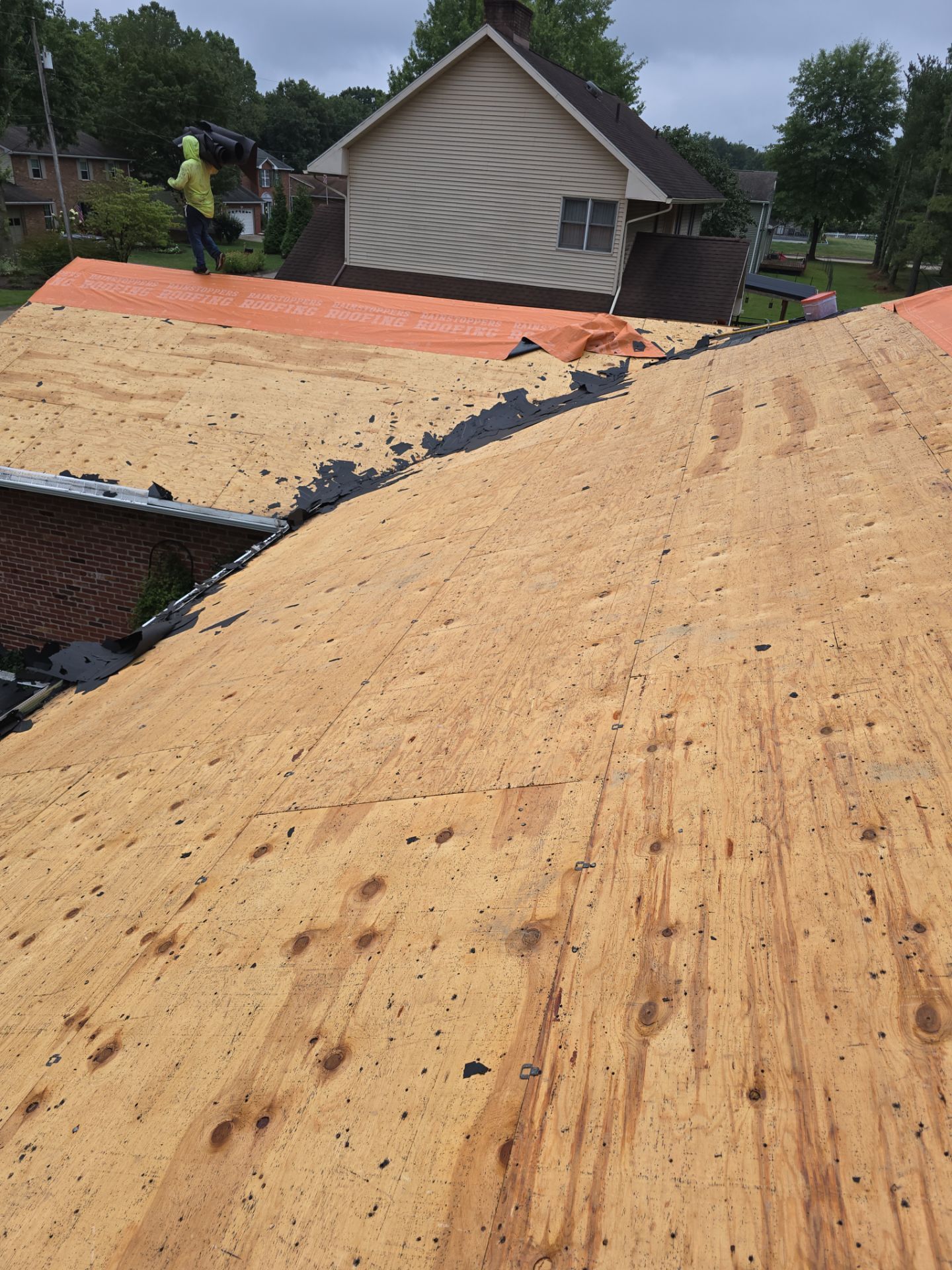 Residential Roofing Installation using GAF Timberline HDZ Pewter Gray by Rainstoppers Roofing