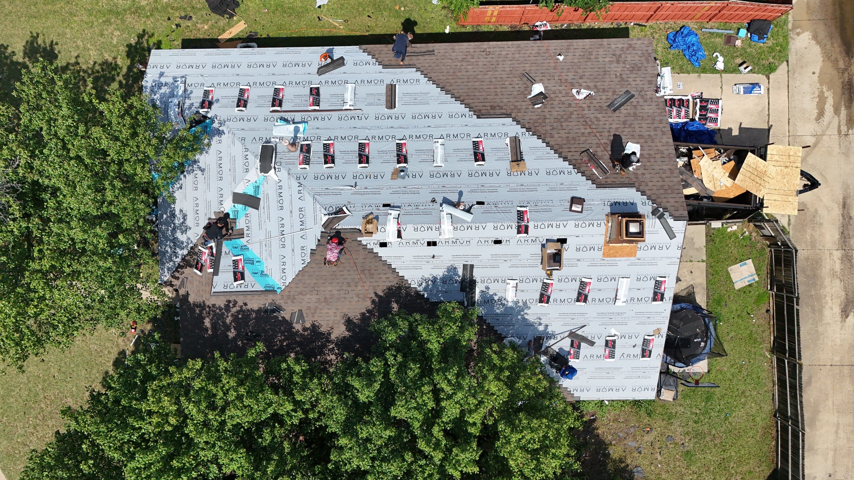 Full Roof Replacement With Class 3 Impact Resistant Shingles in Grand Prairie by Armor Roofing | Exteriors