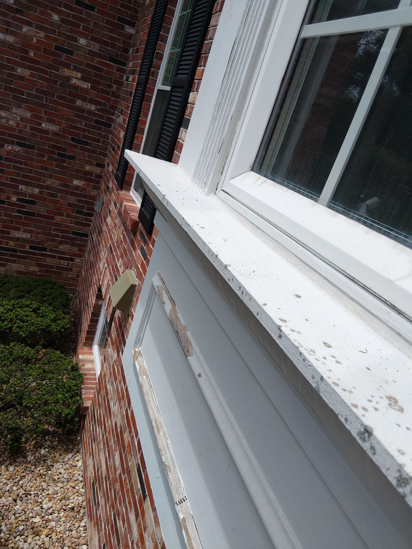 2nd-Story Exterior Trim Paint Repair – Chesterfield, MO by Legendary Services Company LLC.