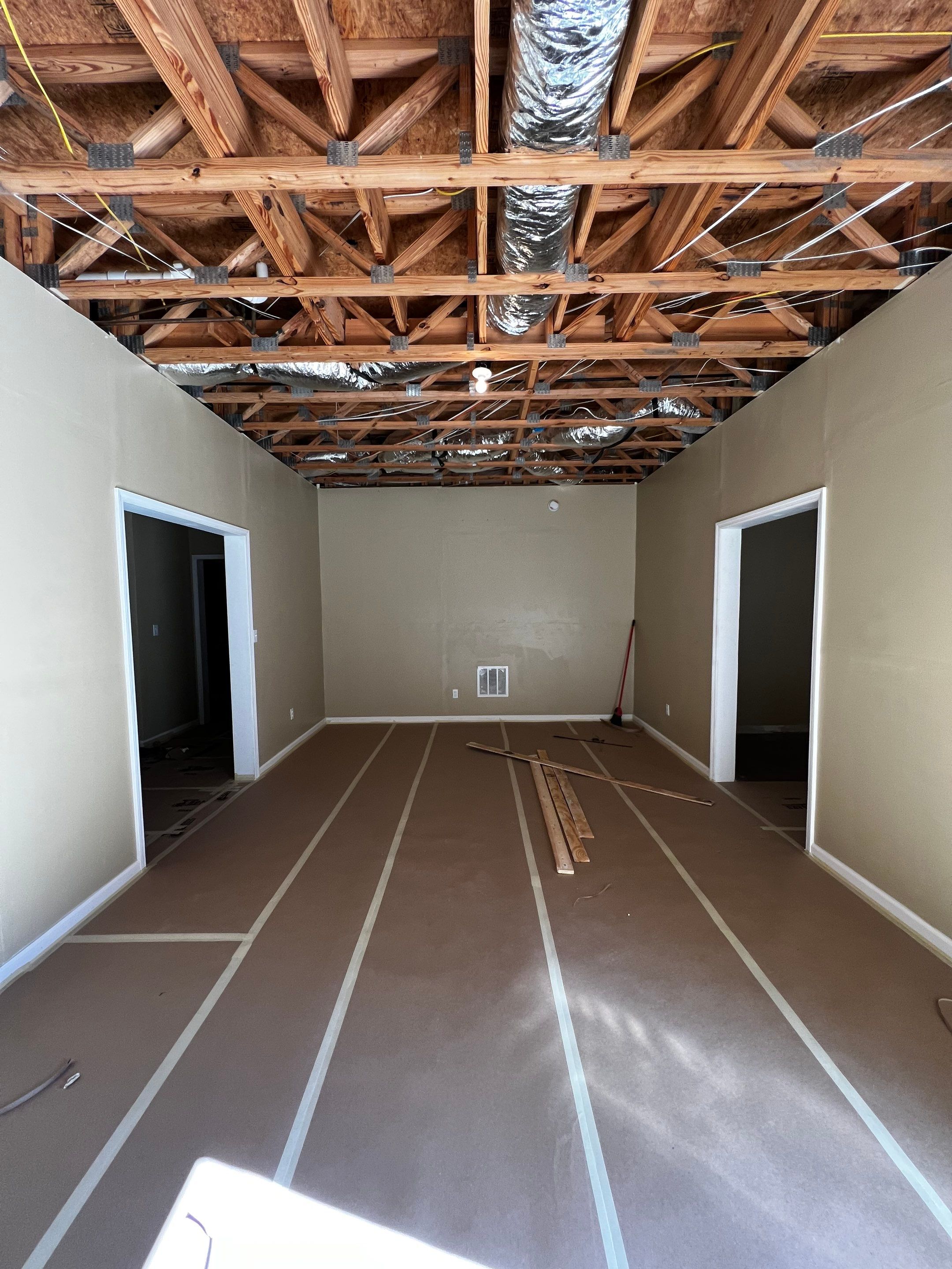 Finished Basement Renovation Featuring Polished Concrete in Atlanta by Swift Home Renovations