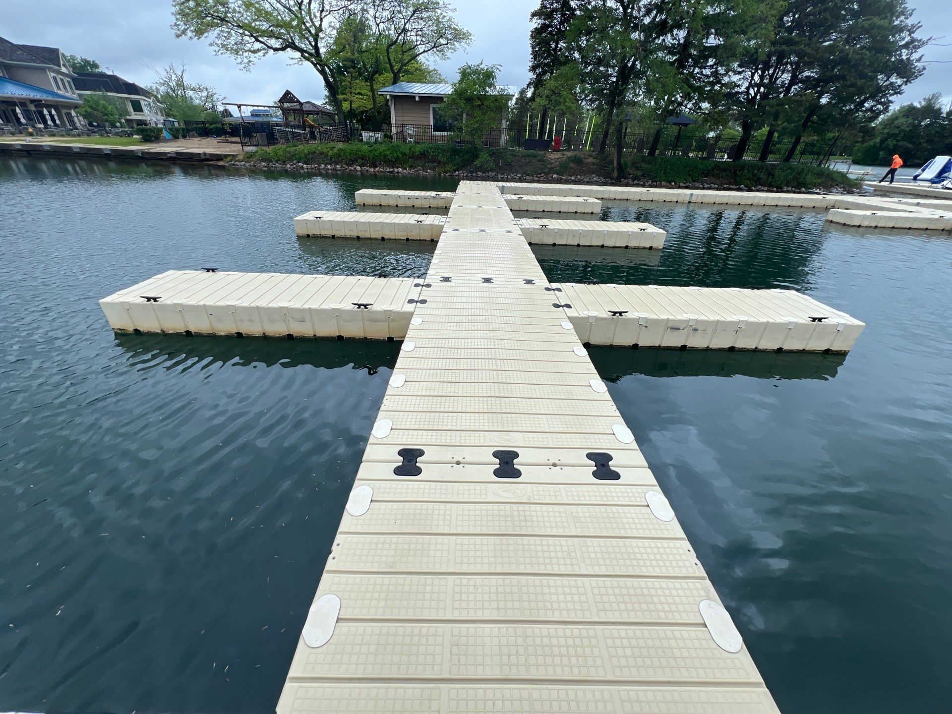 Power washing of floating dock by Northern Power Washing LLC.