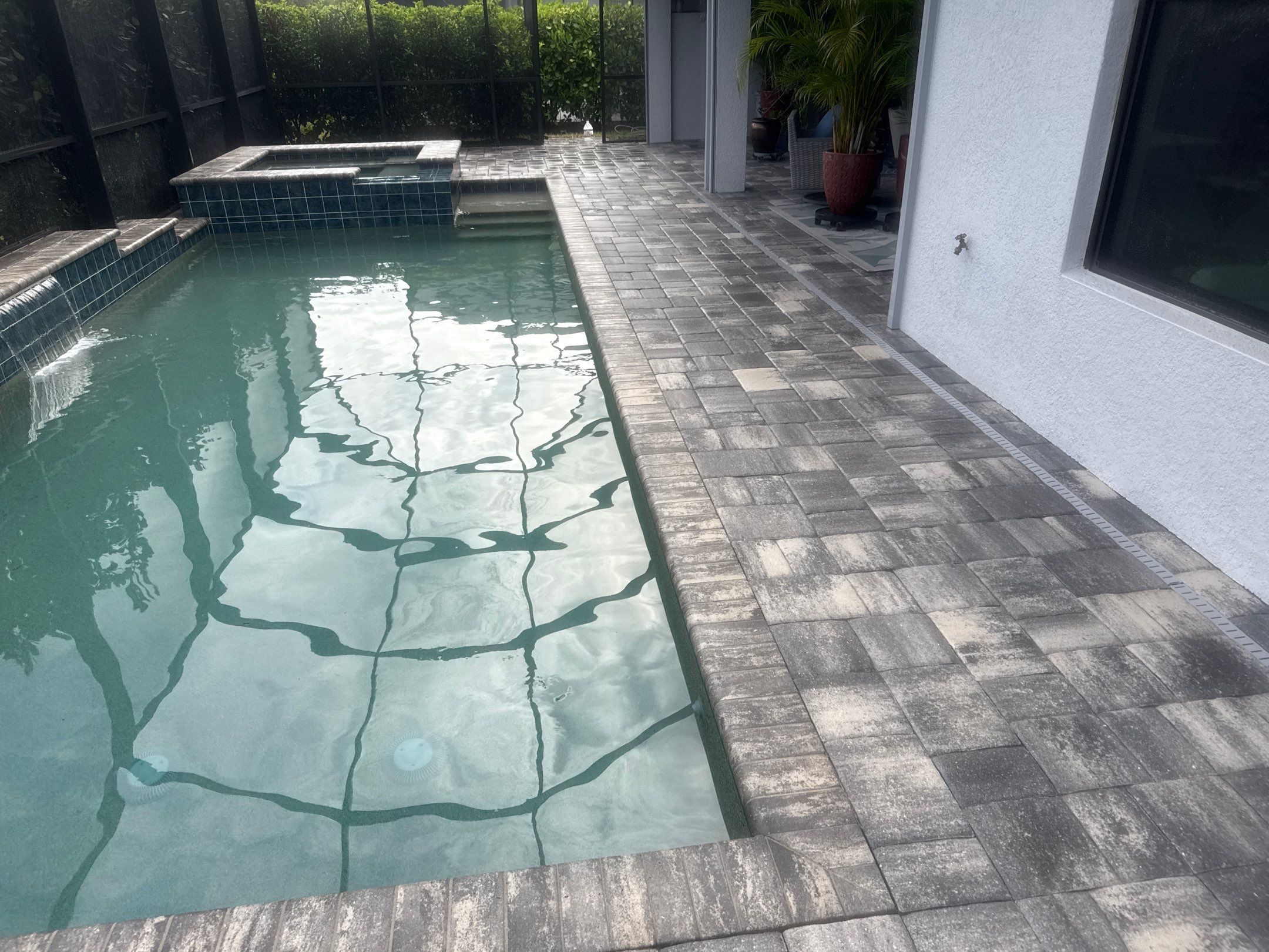 Paver Pool Deck Cleaning, Screen Enclosure & Front Entrance Cleaning – Cresswind at Lakewood Ranch, FL 34211 by Sunshine AquaWash