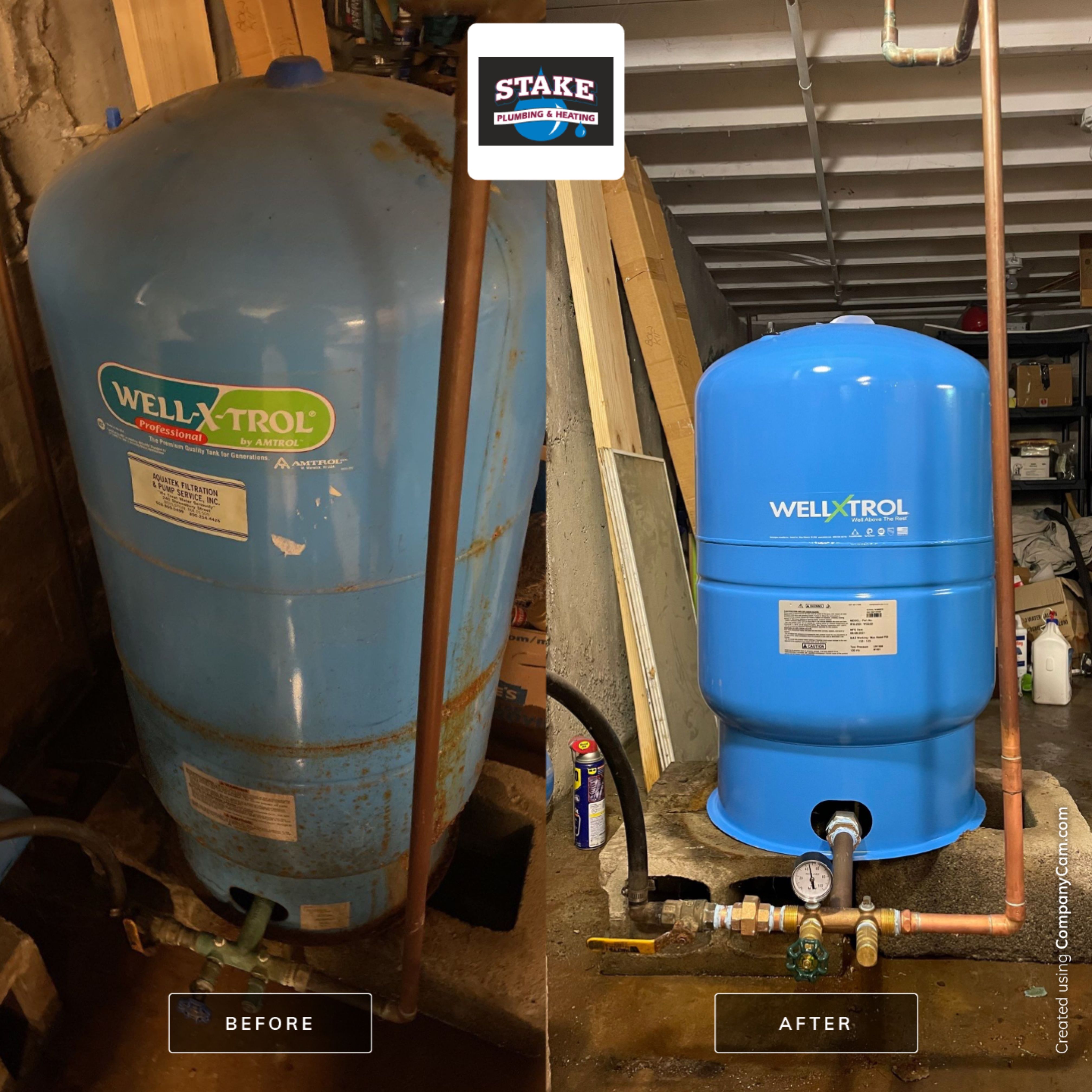 Well Tank Replacement by Stake Plumbing and Heating