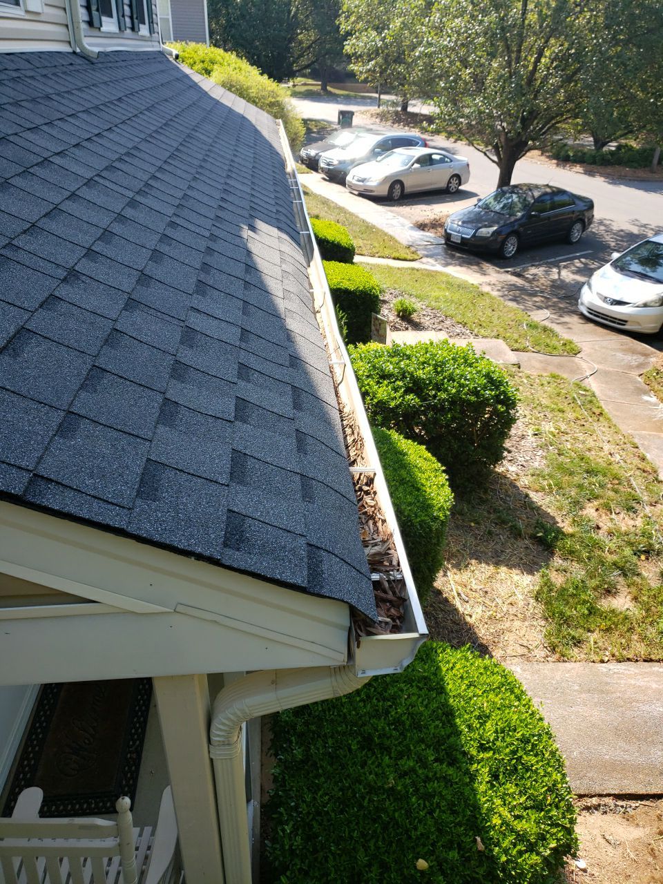 Gutter Cleaning using water by G&H Home Tech Pros LLC
