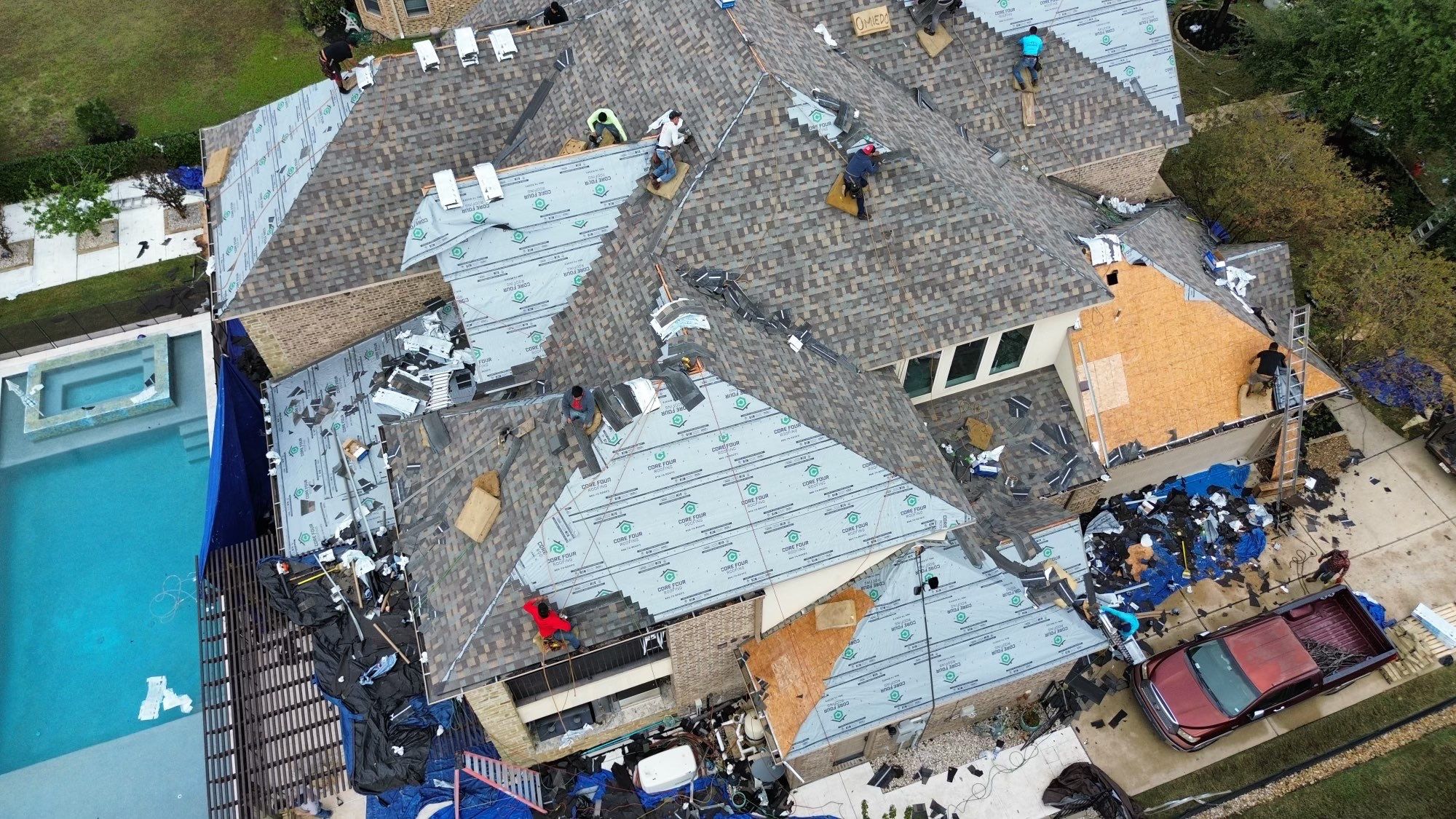 9,000 SQFT Roof Replacement completed in 1 day! by Core Four Roofing
