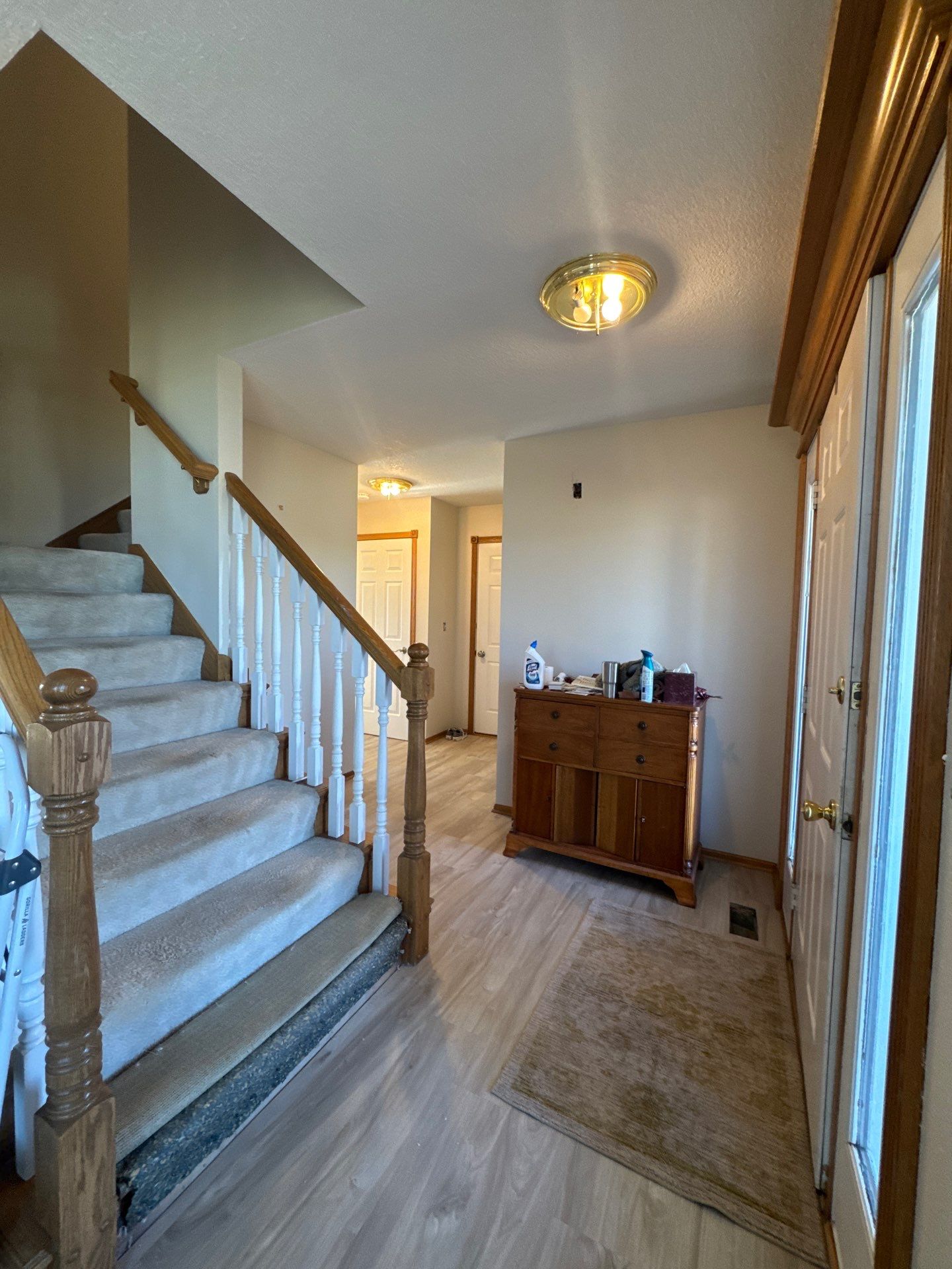 Ankeny Residential Interior | SW Duration in Natural Linen, Velvet Antler Accents & Clary Sage Bath with ProMar Flat White Ceilings by Midwest Paint LLC