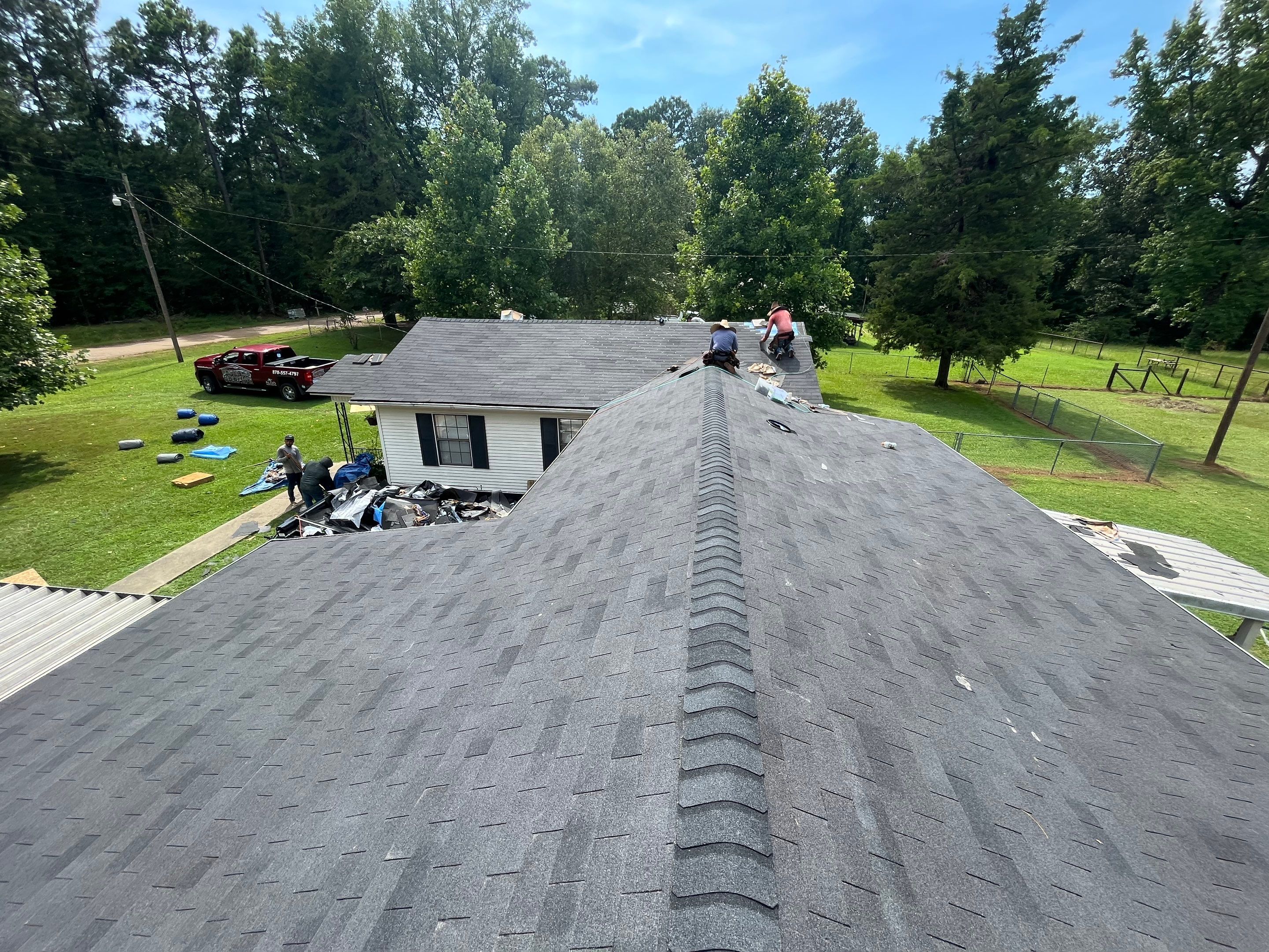 Residential Shingle Reroof using CertainTeed XT25: Moire Black by Hostetler Roofing