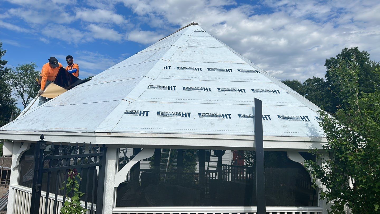 Standing Seam Black Metal Roof- Gazebo by Loyalty Exterior Solutions 