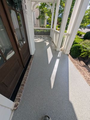 Patio Floor Coating using Quartzite