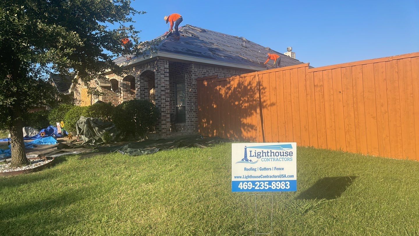 Residential Roofing Installation using GAF Timberline HDZ Allen TX by Lighthouse Contractors