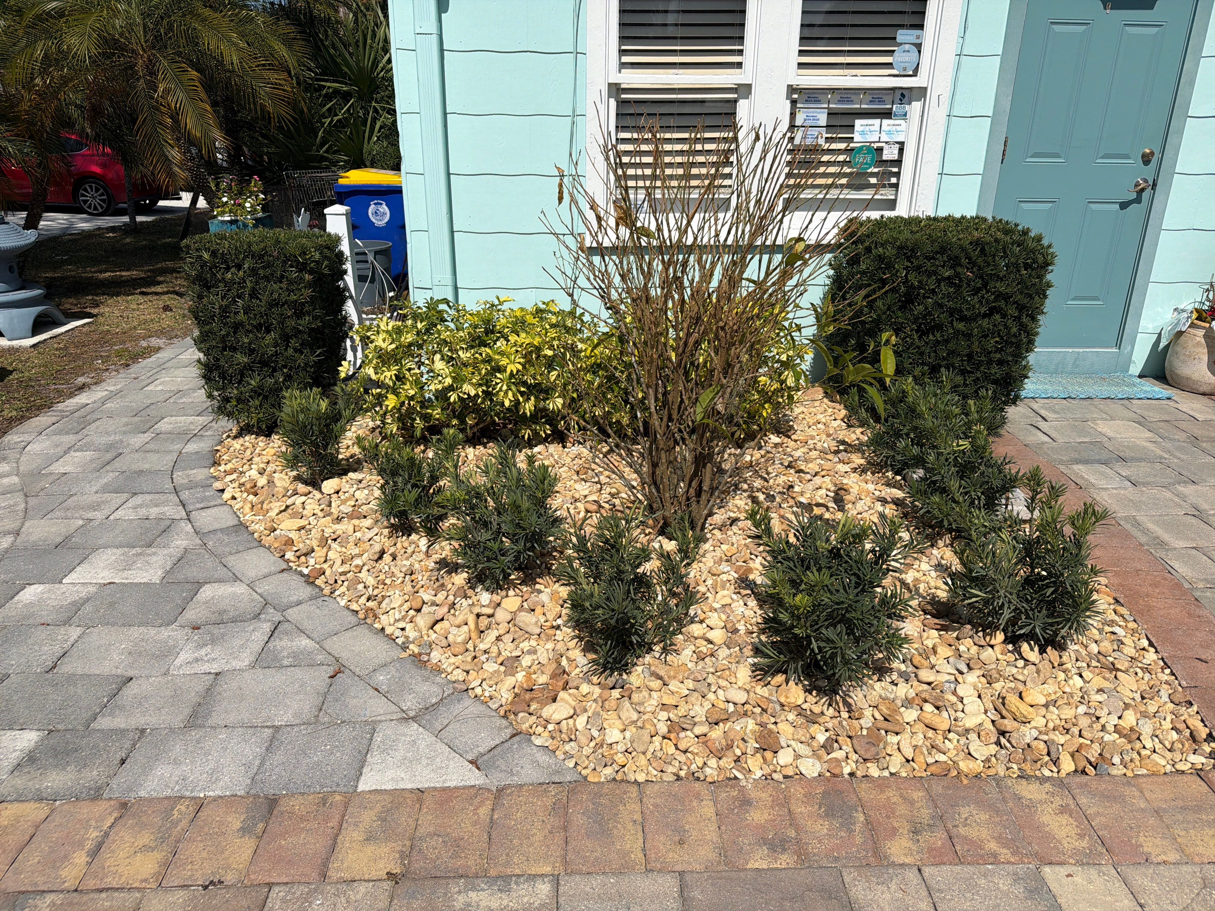 Alpha Zeta Office Front Landscape & Paver Renovation by Alpha Zeta Enterprises Inc