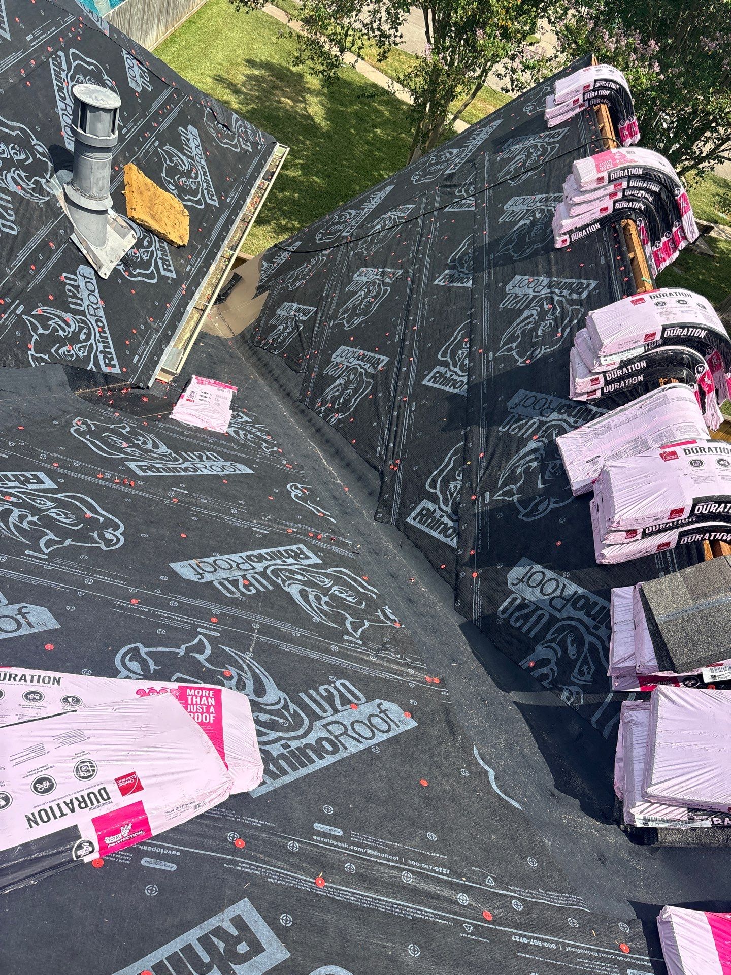 Residential Roofing Installation using Owen's Corning Duration (Lifetime) Shingles by Roof Repair Company