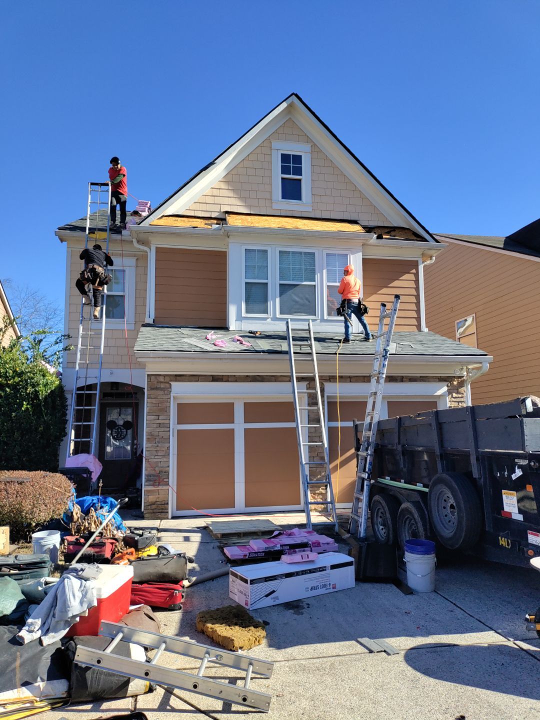 Residential Roofing Installation using Owens Corning by Inspector Roofing and Restoration