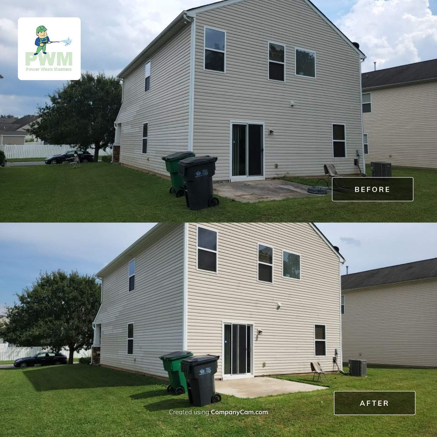 House Wash using cleaner by Power Wash Masters LLC