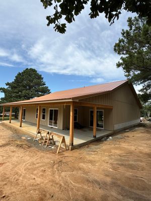 Copper Metallic 26-gauge low rib metal roofing.