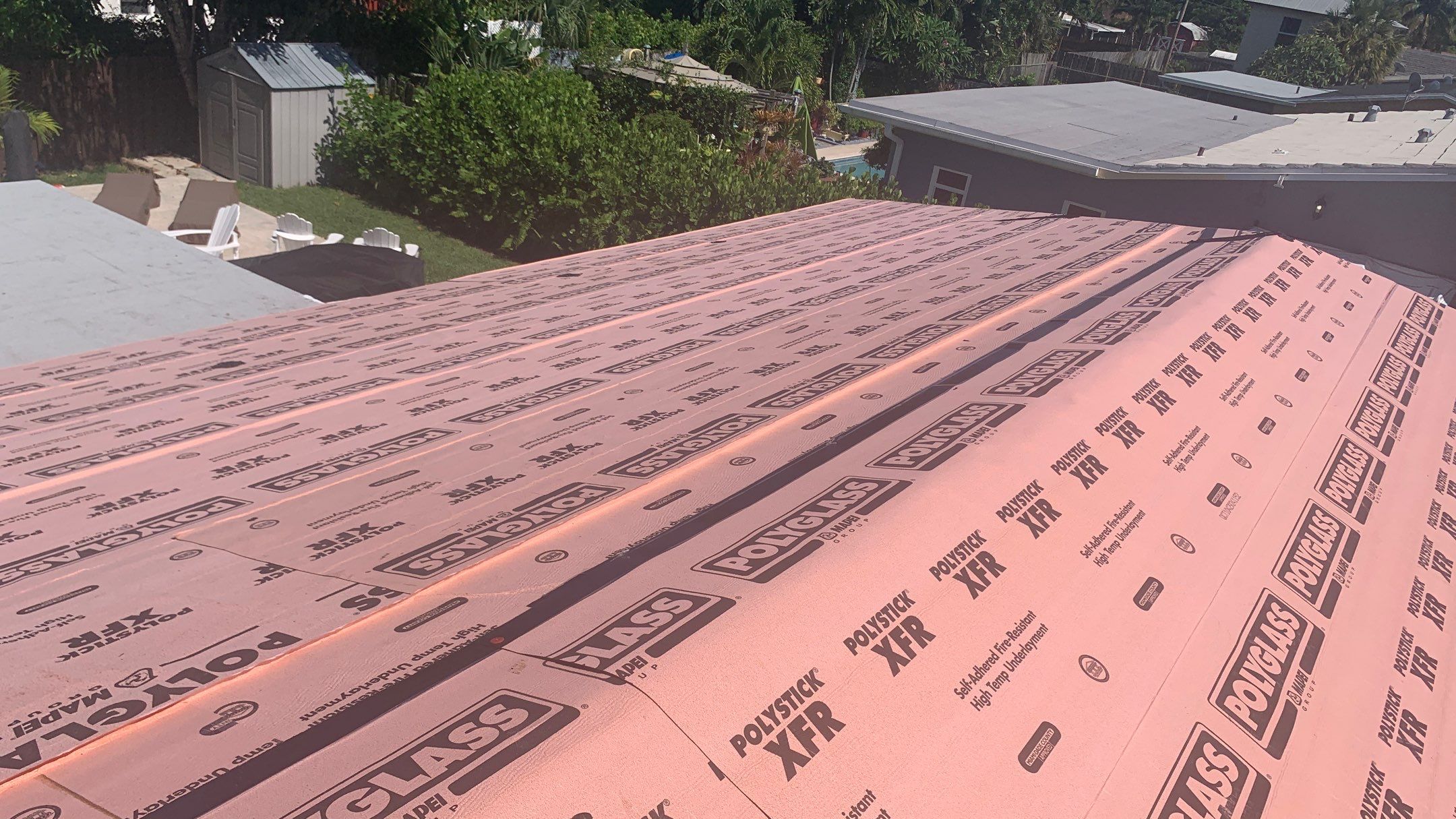Residential Roofing Installation using 1" Nail strip metal roof by BLUES BROTHERS ROOFING