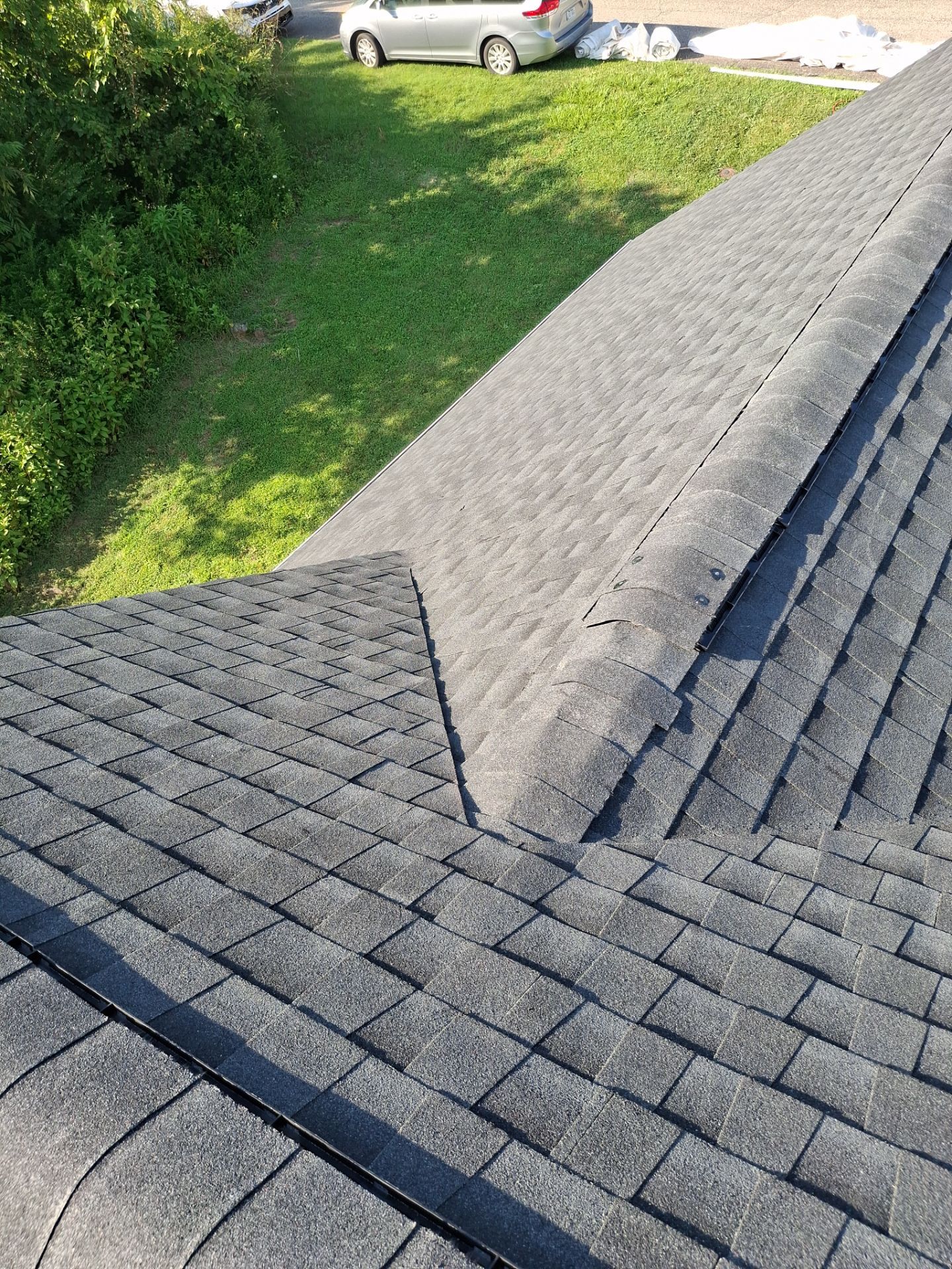 Residential Roofing Installation using GAF Timberline HDZ Charcoal by Rainstoppers Roofing