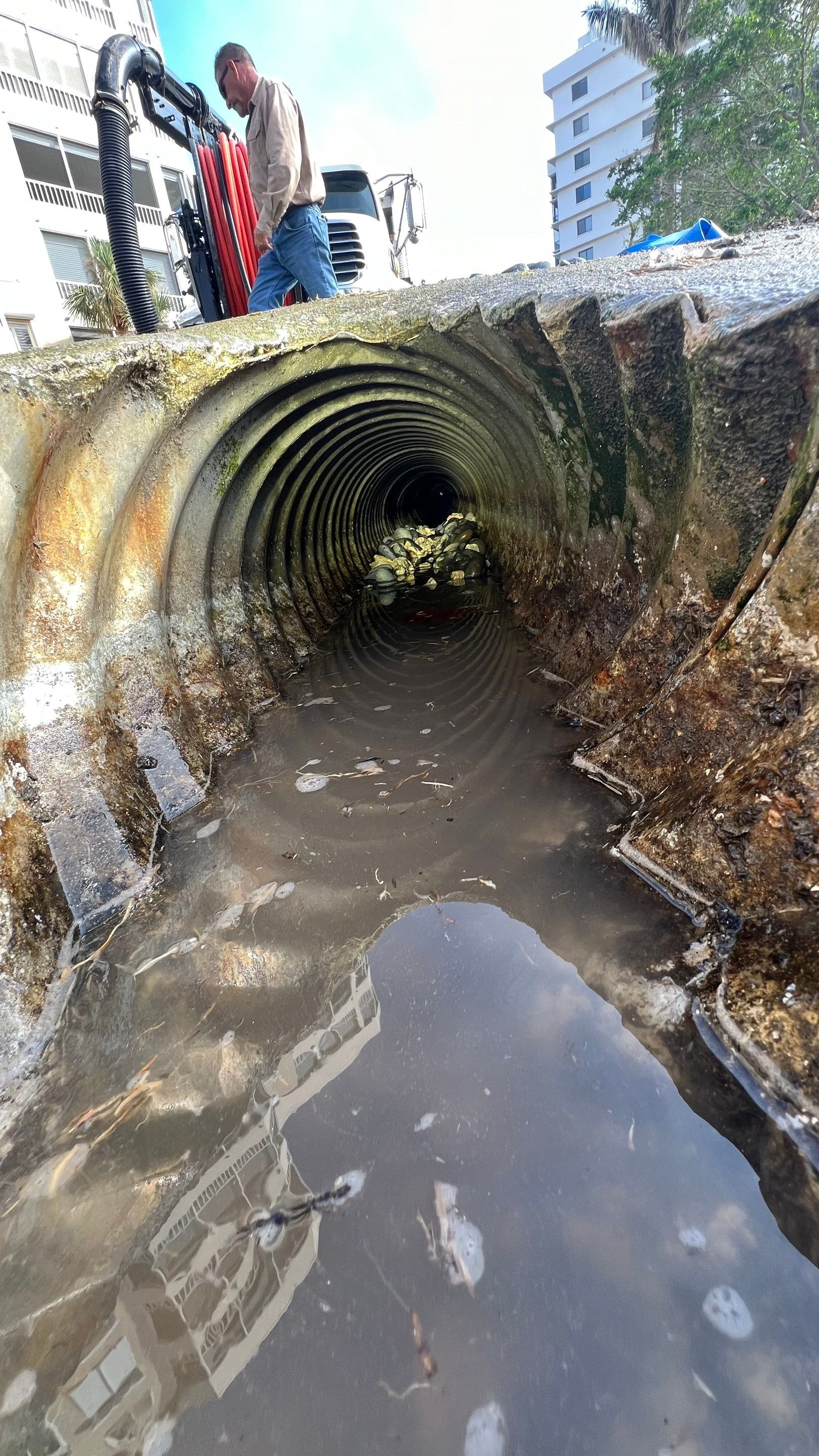 Condo Storm Water System Cleaning and Maintenance From Hurricane Ian by APS Power & Water