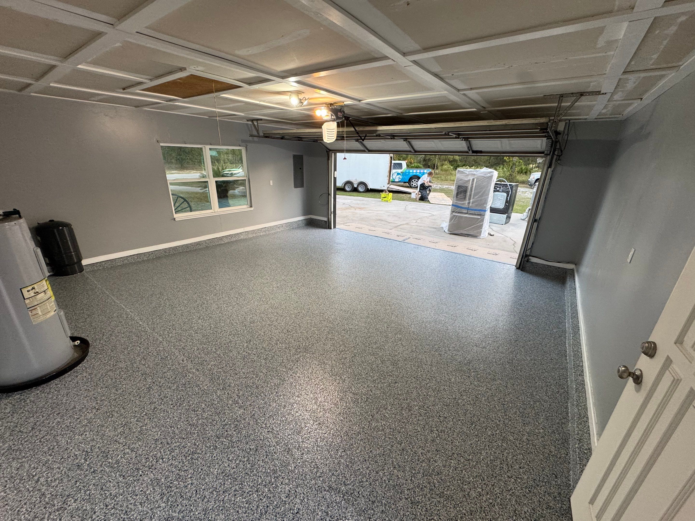 Maxville, FL 32234 - Epoxy Garage Floor Coating Project by A New Leaf Painting, LLC