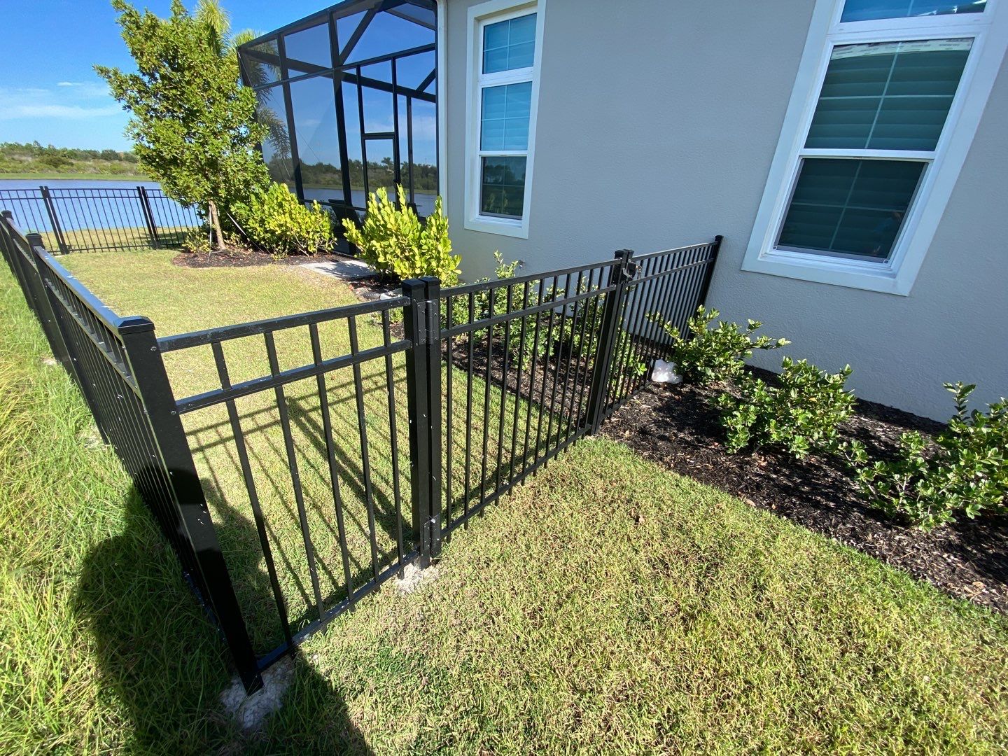Bradenton, FL  4ft. Tall 3-Rail Black Aluminum Fence by Asap fence and gates, LLC